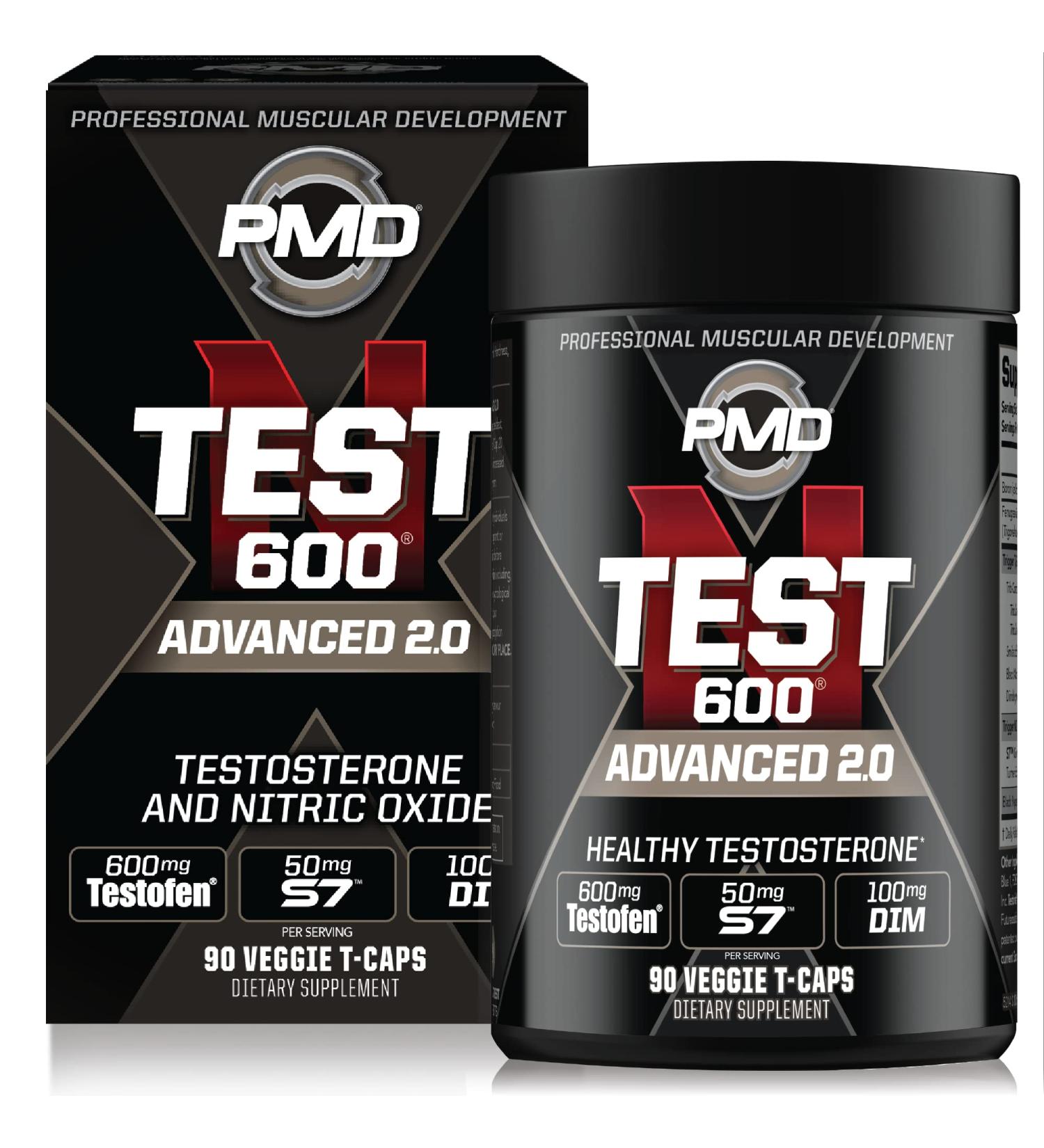 PMD Sports N-TEST 600 Nitric Oxide Booster for Men | Testofen for Lean Muscle & Strength | Estrogen Suppression | 90 Veggie Caps - Buy Online on GoSupps.com