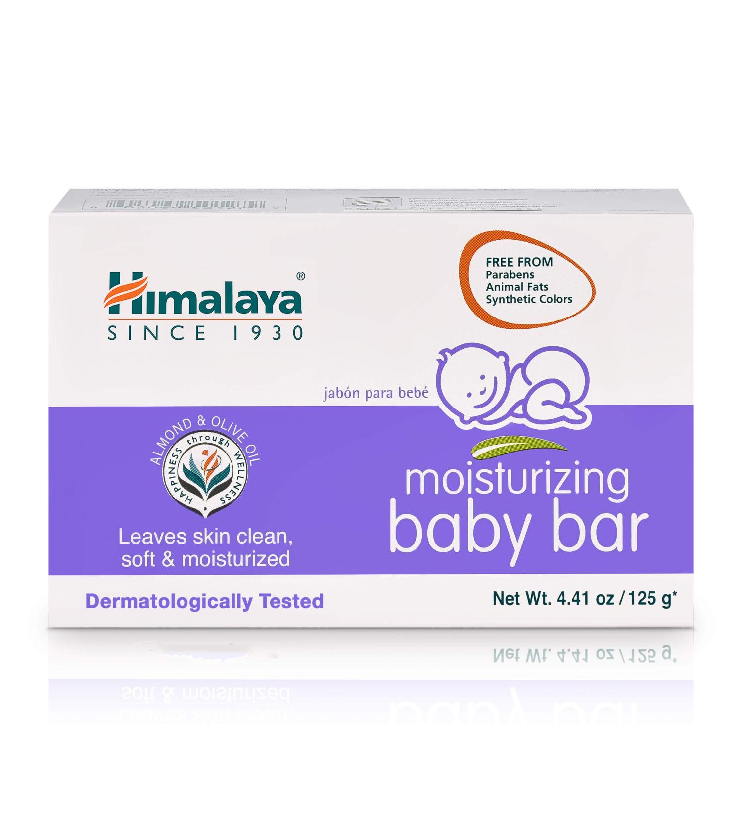 Himalaya Moisturizing Baby Bar - 4.41 oz (125 g) | Gentle Hydration for Delicate Skin - Buy Online on GoSupps.com