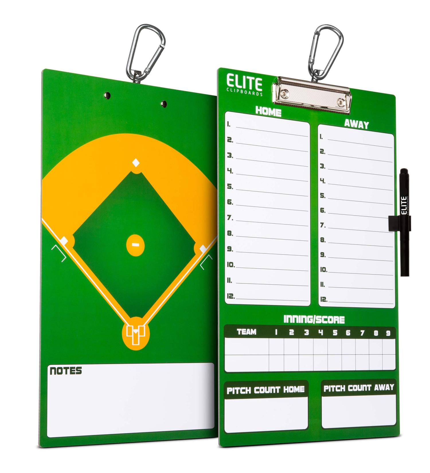 Elite Dry Erase Baseball Coaches Clipboard | Double-Sided Marker Board - Buy Online on GoSupps.com