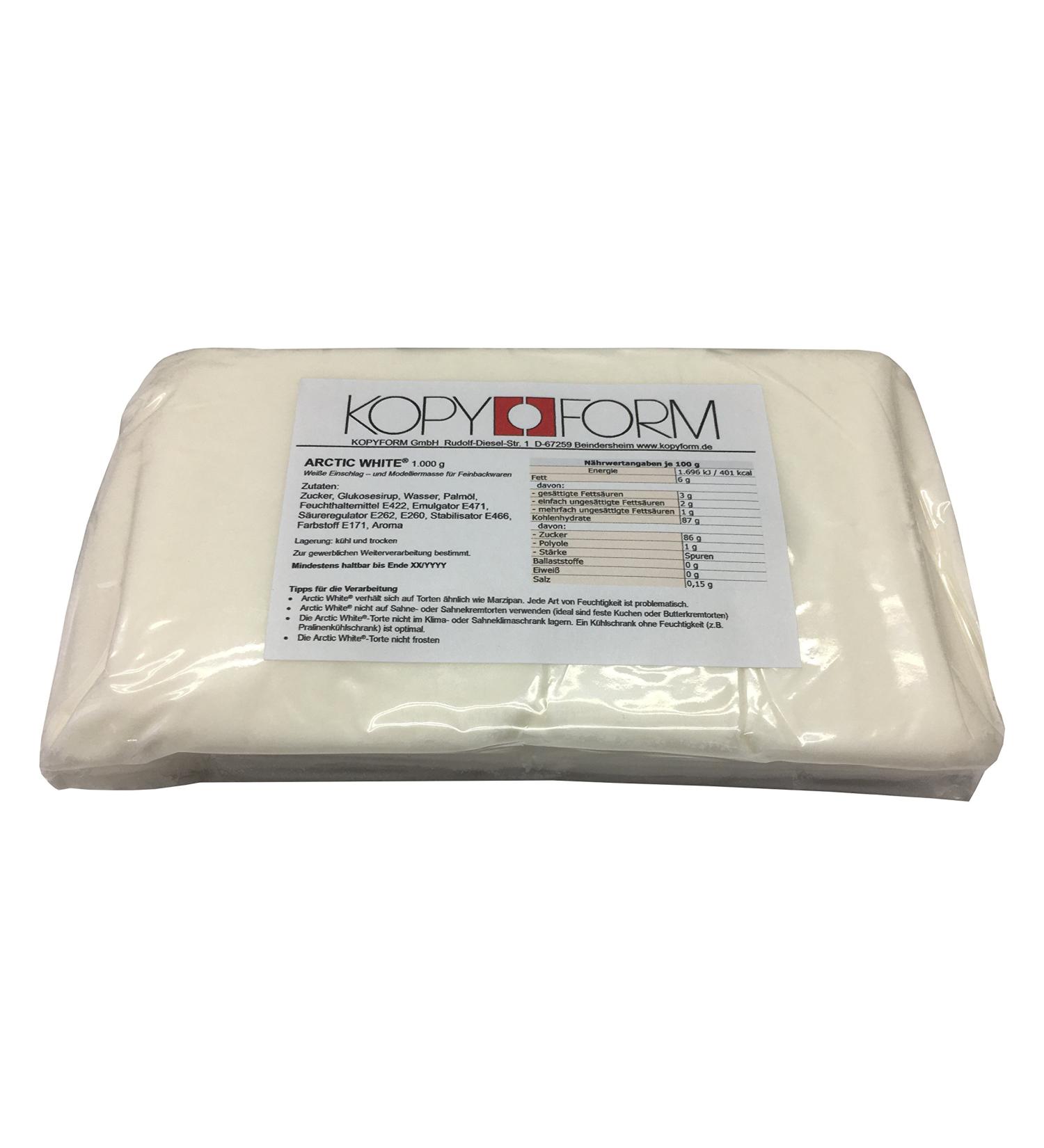 KOPYFORM Rollfondant Arctic White 1kg white