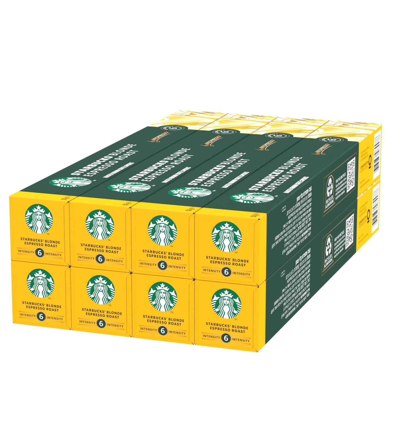 Buy Starbucks Blonde Espresso Roast by Nespresso 80 Coffee Capsules (8 Pack) - Bright & Flavorful - Buy Online on GoSupps.com