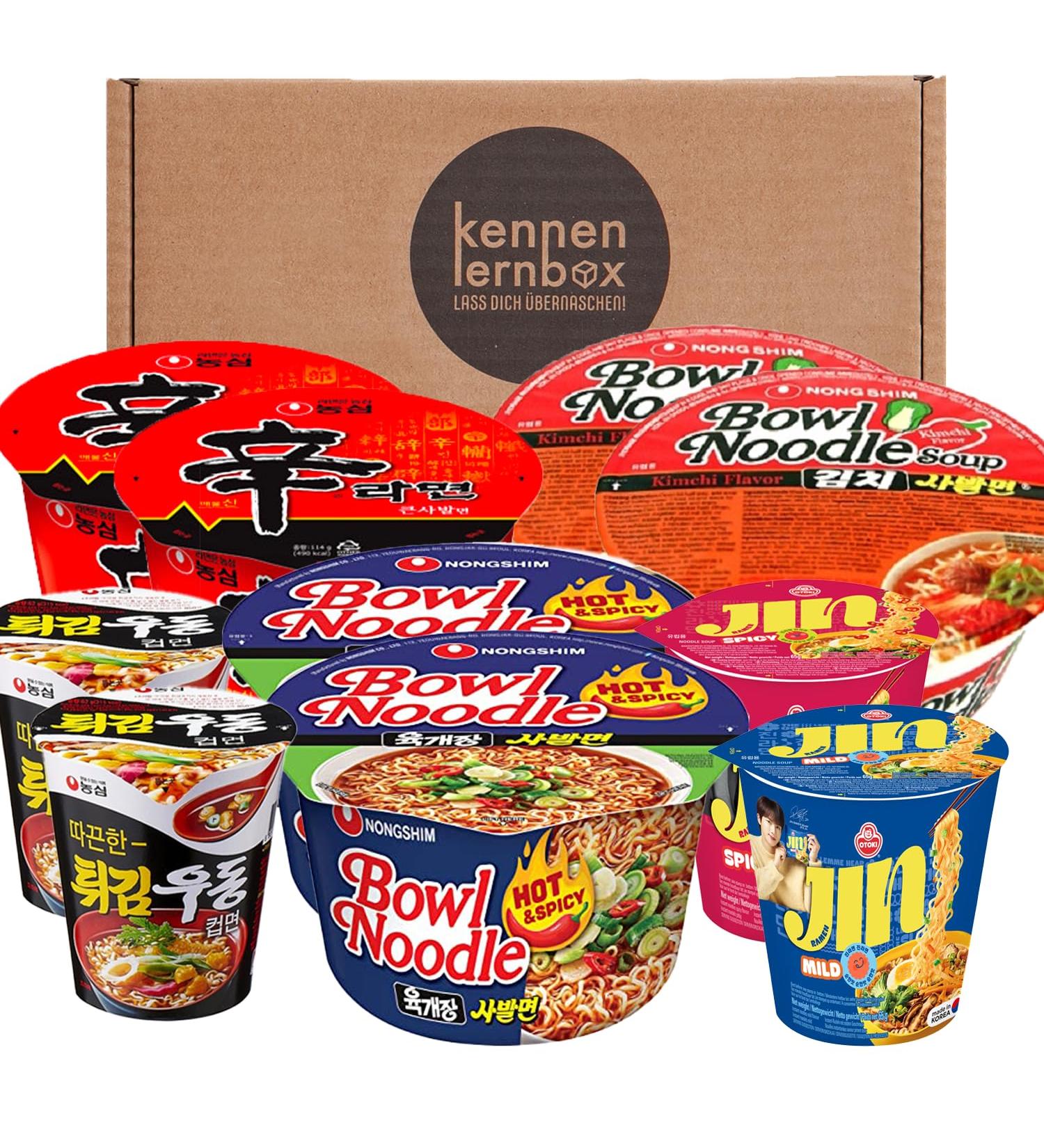  Kennenlernbox Korean noodelbox of 10 learning boxes with 10 Korean instant noodelbox - Buy Online on GoSupps.com