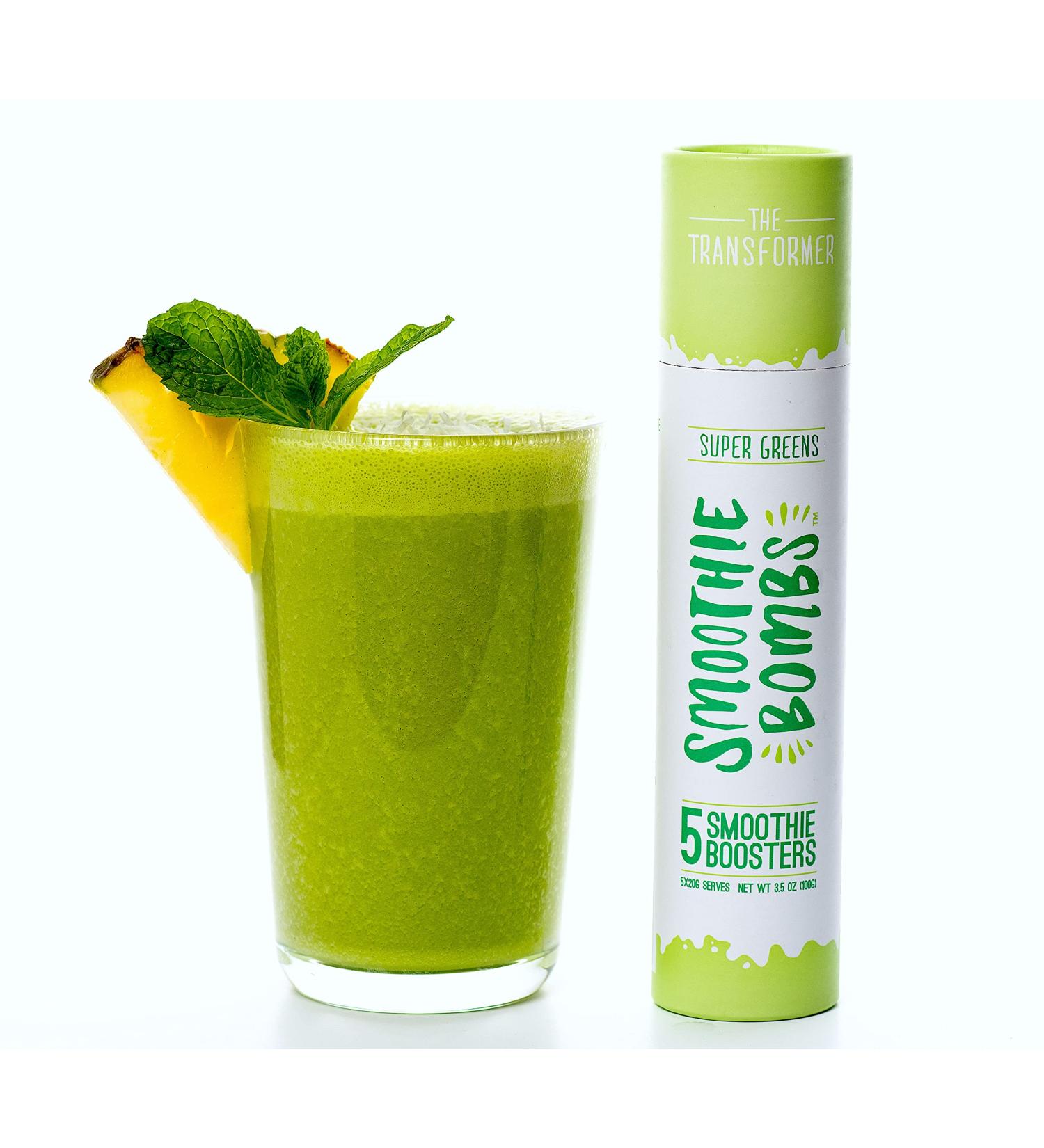 Smoothie Bombs Blender Boosters -Super Greens Mix  Matcha  Spirulina Organic Superfoods ingredients  Gluten-Free  Vegan  5 Bombs Per Tube - Buy Online on GoSupps.com
