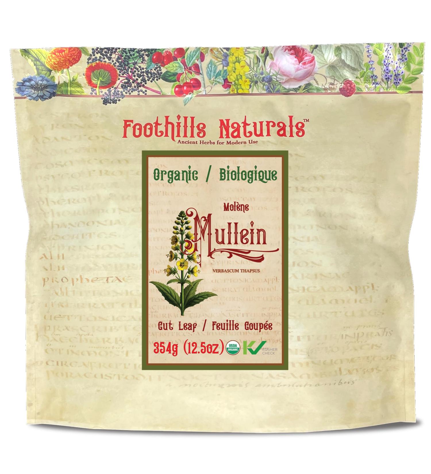 Foothills Naturals Mullein Leaf Cut Organic - 354g 700+ Servings - Buy Online on GoSupps.com