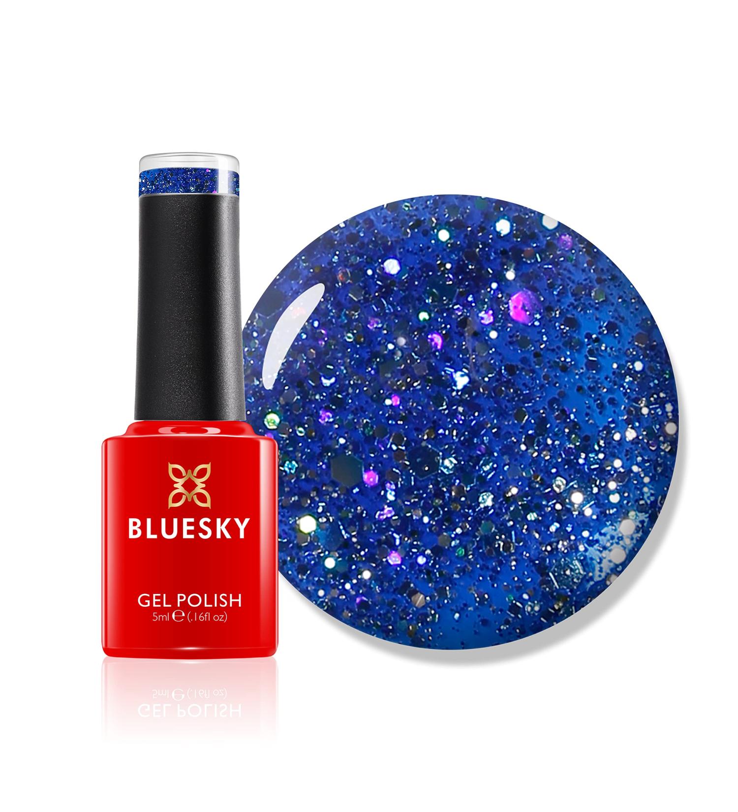 Bluesky Gel Nail Polish Sea Blue Mini BLZ03 Blue Cobalt Long Lasting Chip Resistant 5 ml Requires Drying Under UV LED Lamp - Buy Online on GoSupps.com