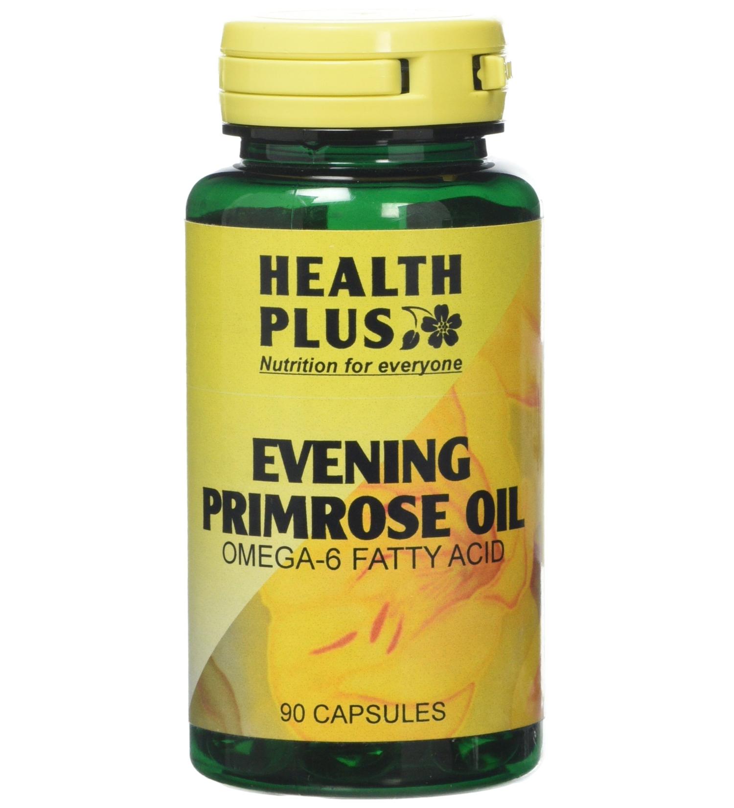 Health Plus Evening Primrose Oil 500mg Omega-6 Supplement - 90 Capsules - Buy Online on GoSupps.com