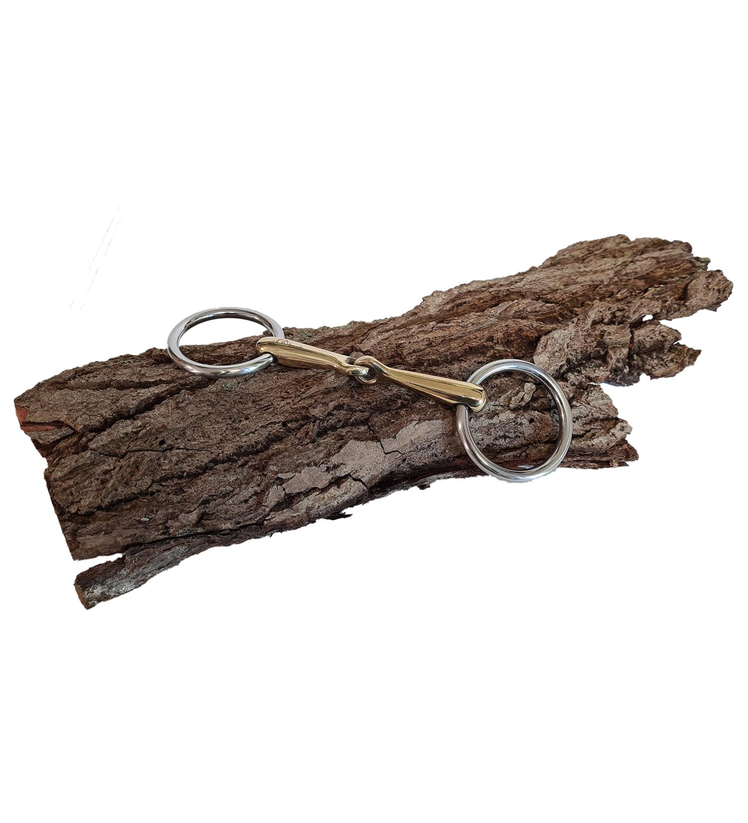 Esposita loose ring single jointed bit made of brass rings made of stainless steel (8.0cm to 19.5cm) 18.5cm