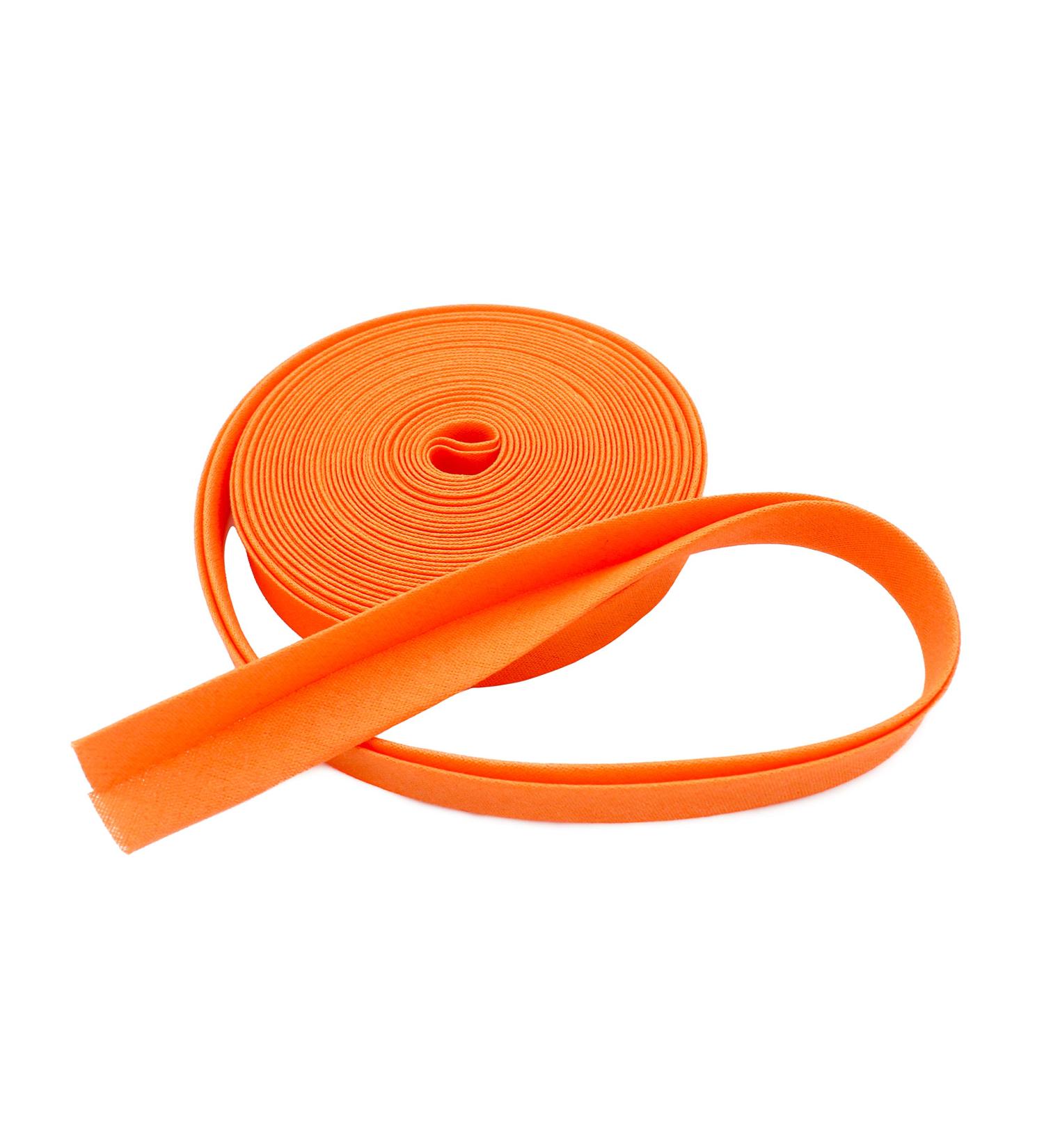 Double-fold Bias Tape 1/2 Wide   Poly Cotton (5 Yards  Orange) Made in USA
