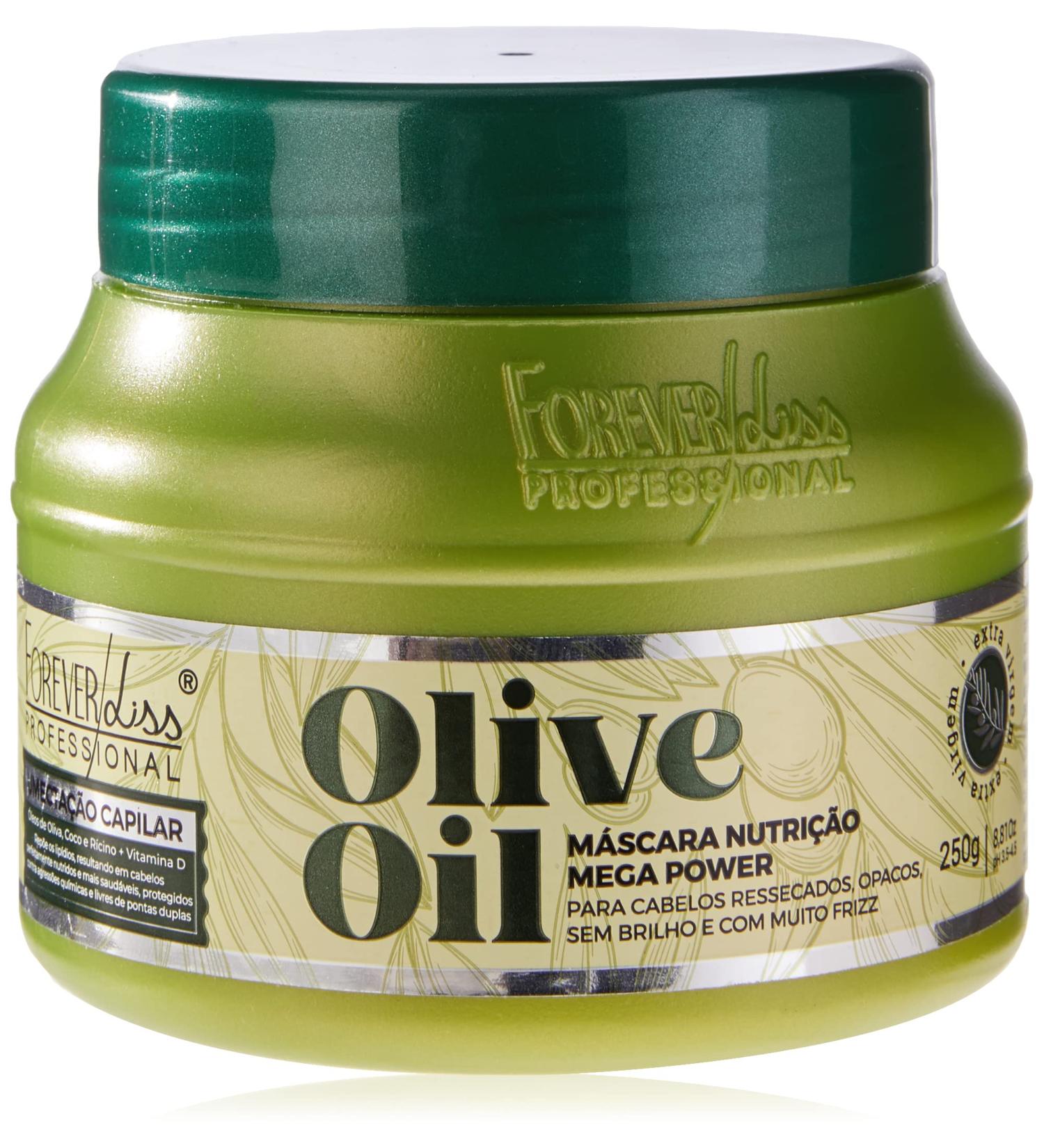 Forever Liss - Linha Olive Oil - Mascara Nutricao Mega Power 250 Gr - (Olive Oil Collection - Mega Power Nutrition Mask Net 8.81 Oz)