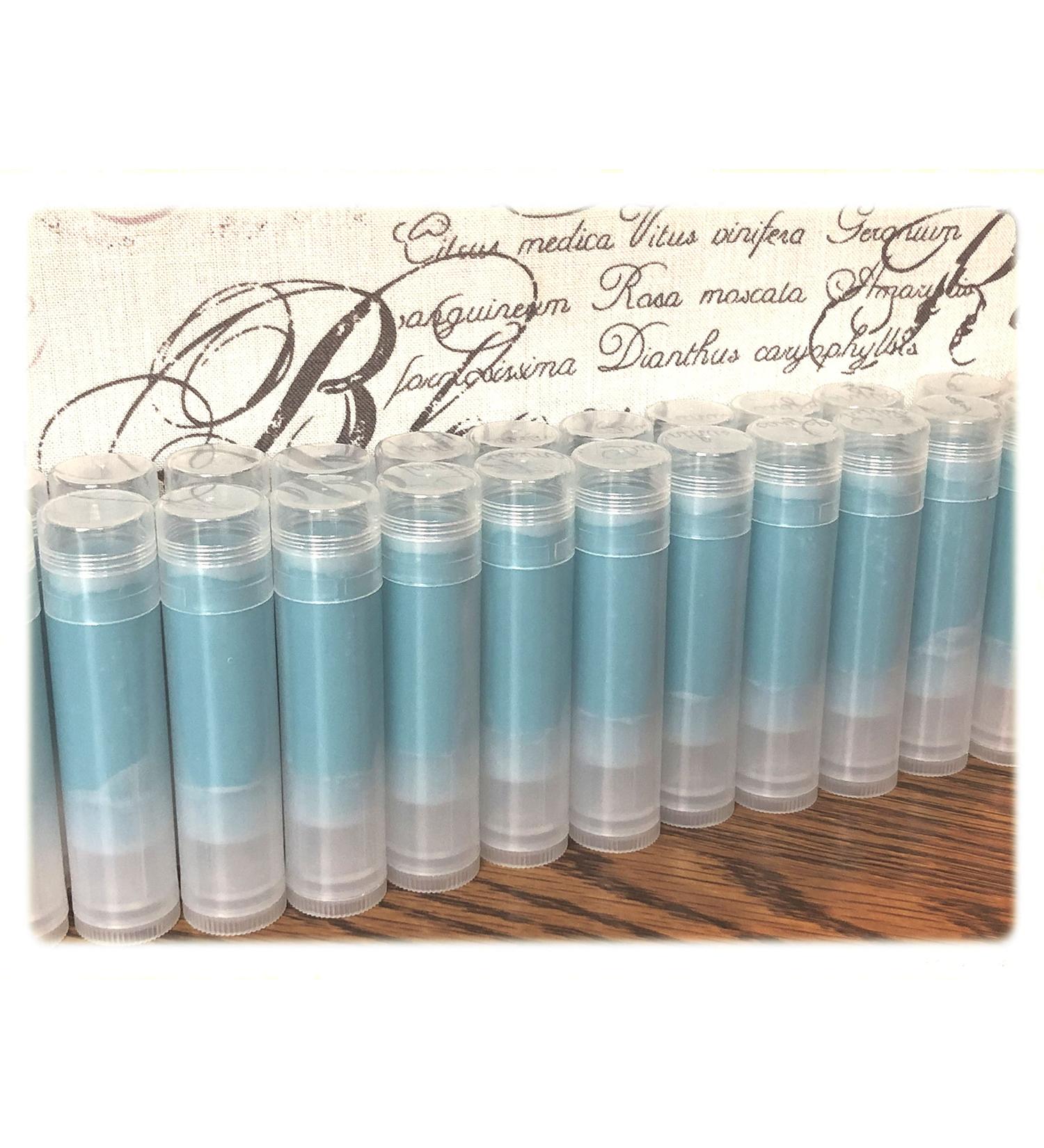 Buy 20 Wholesale Blueberry Flavored Blue Tinted Lip Balms - Handmade in the USA - Clear Tubes - International Shipping Available - Buy Online on GoSupps.com