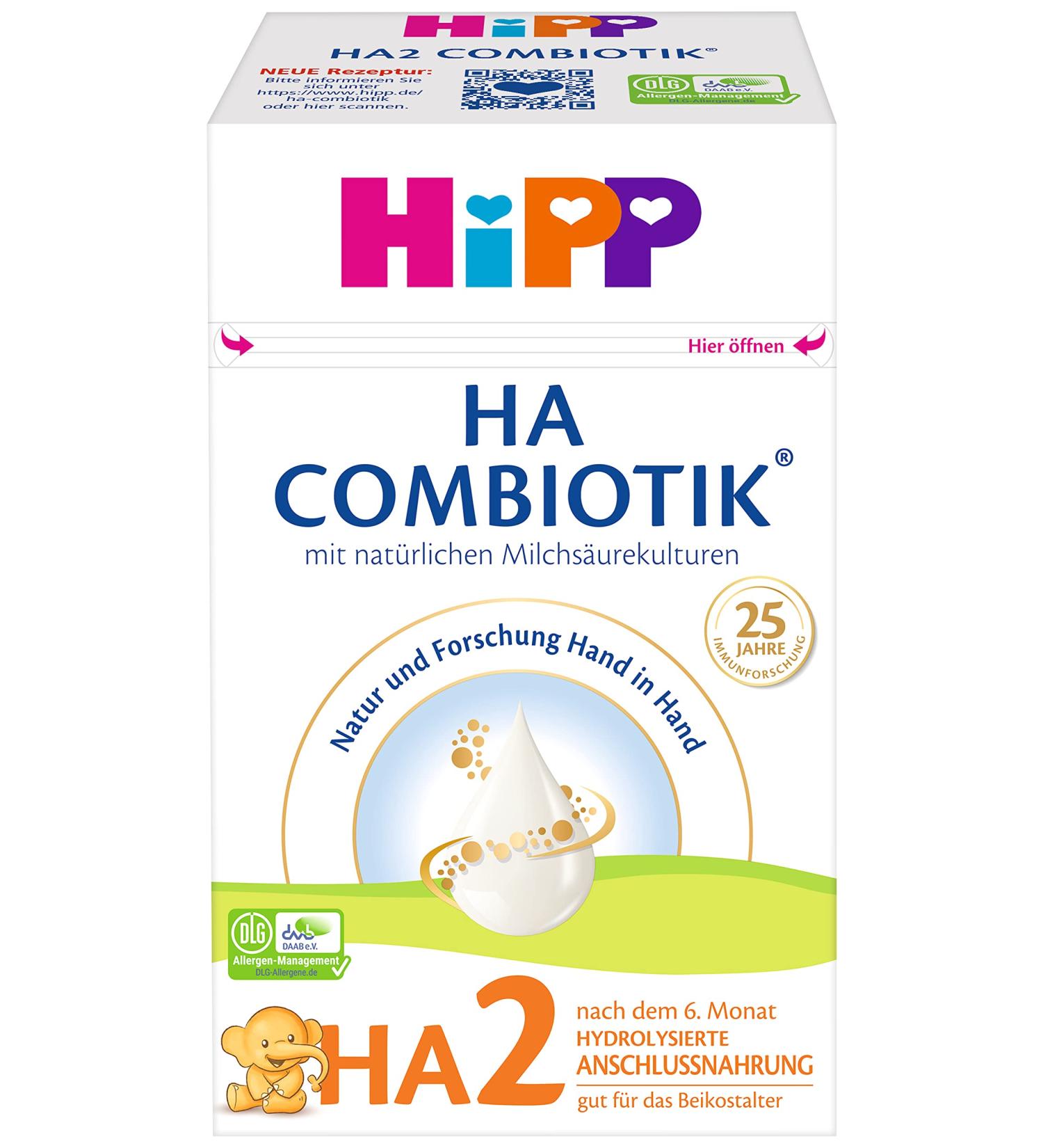 HiPP milk formula HA Combiotik HA2 Combiotik 600g pack of 4 (4 x 600g)