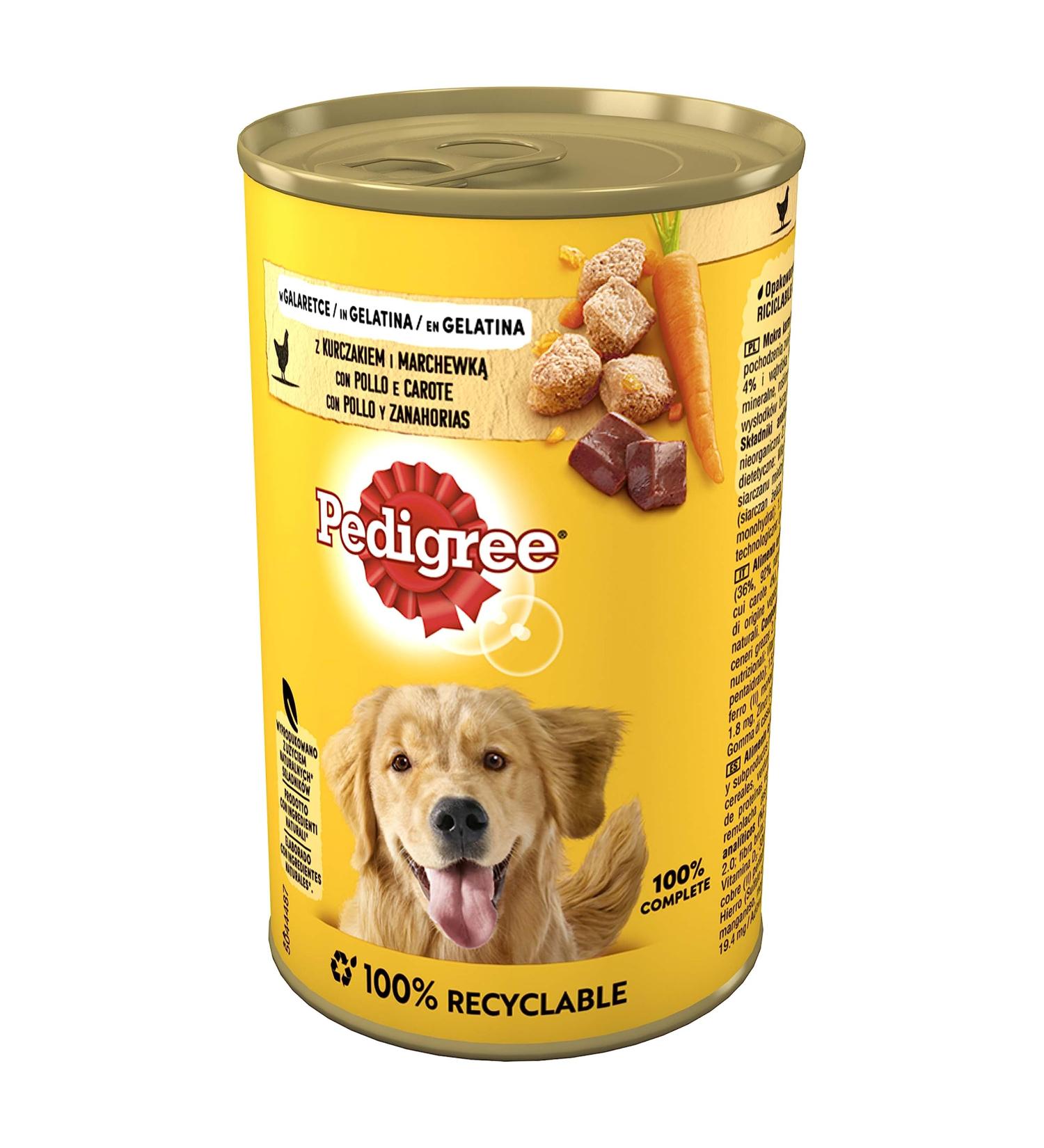 Pedigree with Chicken and Carrots in Jelly Wet Dog Food 400 g can - Buy Online on GoSupps.com