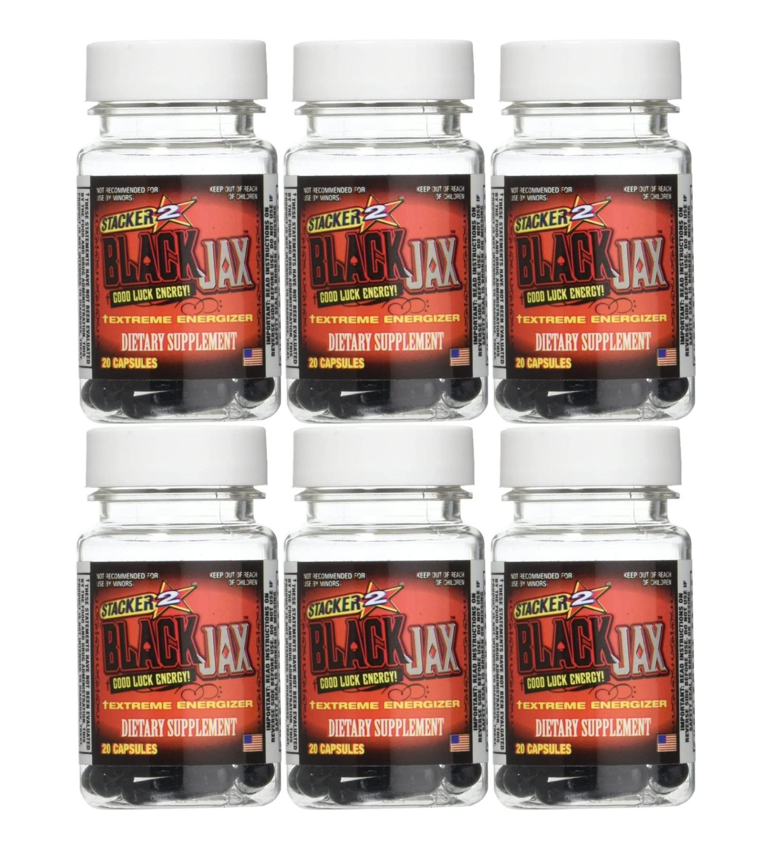 Black Jax Good Luck Energy Extreme Energizer - 120 Capsules Dietary Supplement (6 Bottles) - International Shipping Available - Buy Online on GoSupps.com