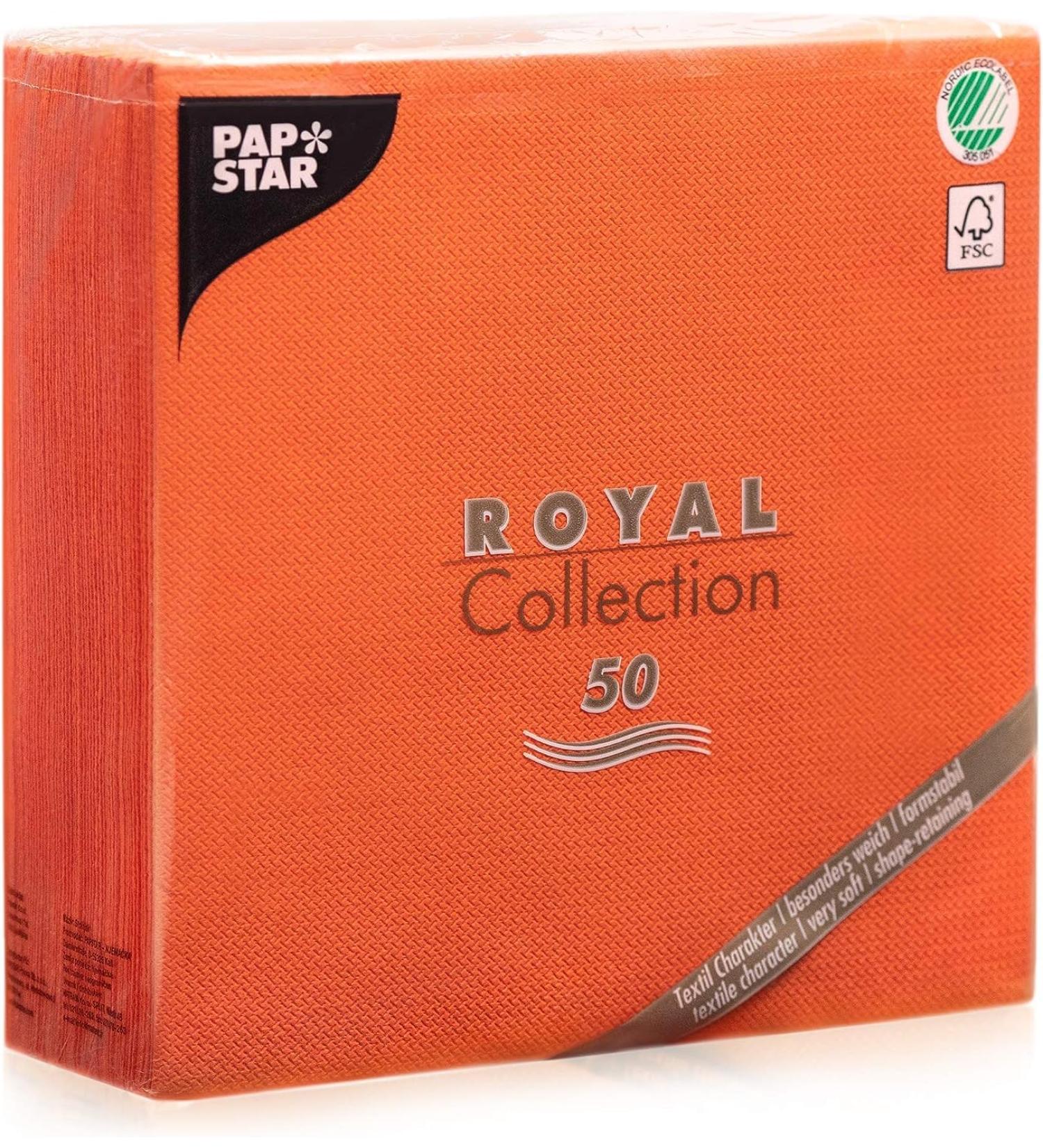 Buy Papstar Royal Collection 50 Napkins - 1/4 Fold 40x40cm Nectarine | International Shipping Available - Buy Online on GoSupps.com
