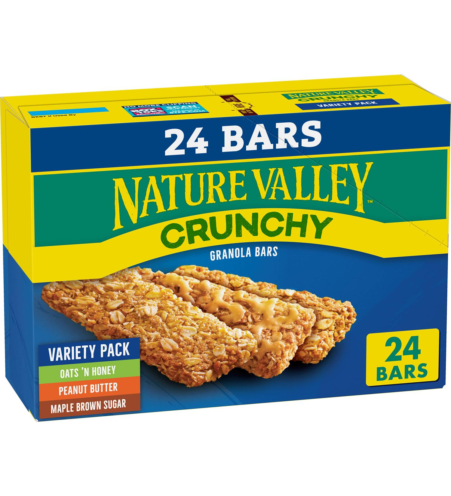 Nature Valley Crunchy Granola Bars, Variety Pack, 17.88 oz, 12 ct, 24 bars