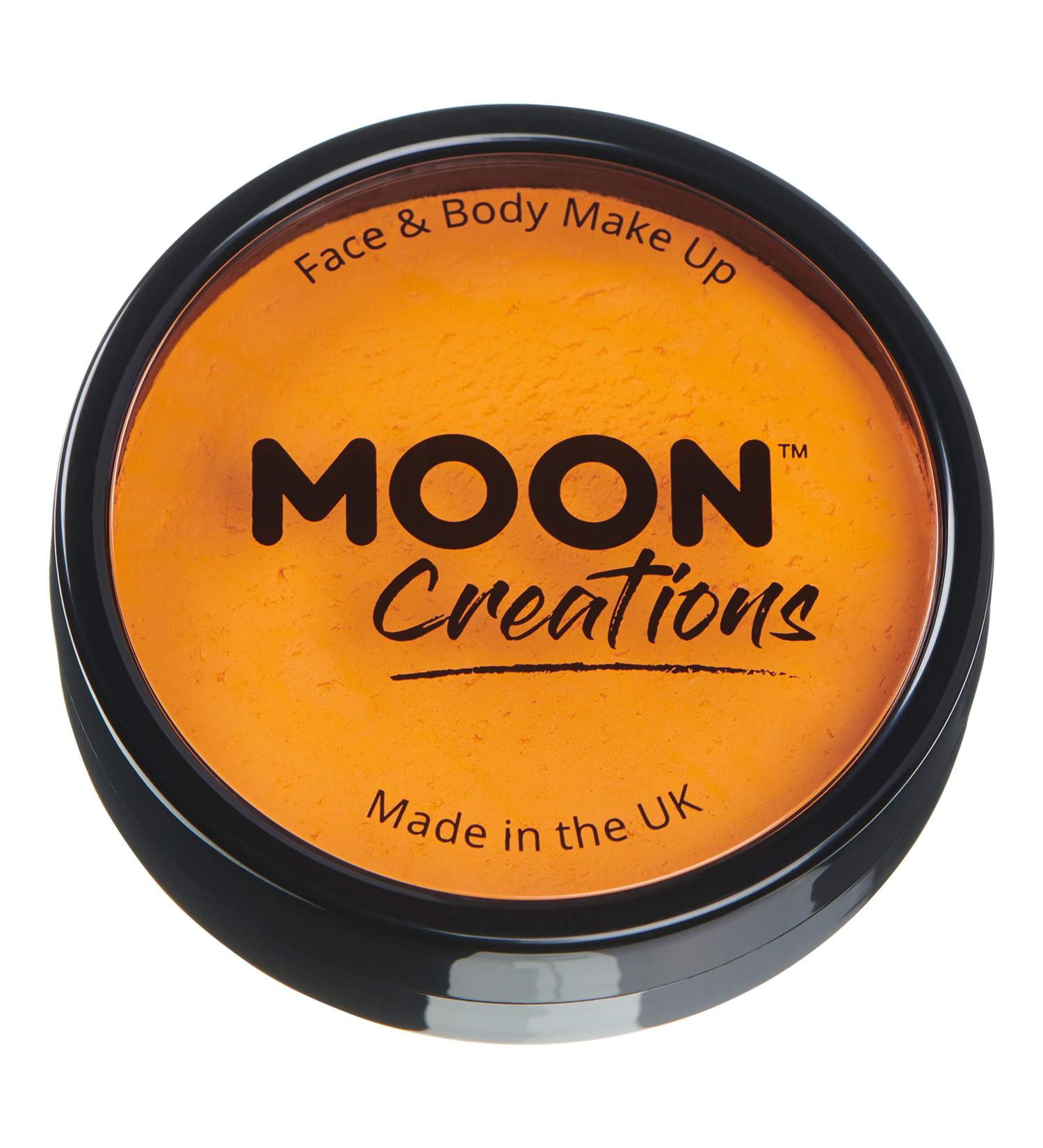 Sunshine Orange Face & Body Makeup by Moon Creations | 36g Professional Colour Paint Cake Pot | For Face Painting, Fancy Dress & Halloween - Buy Online on GoSupps.com