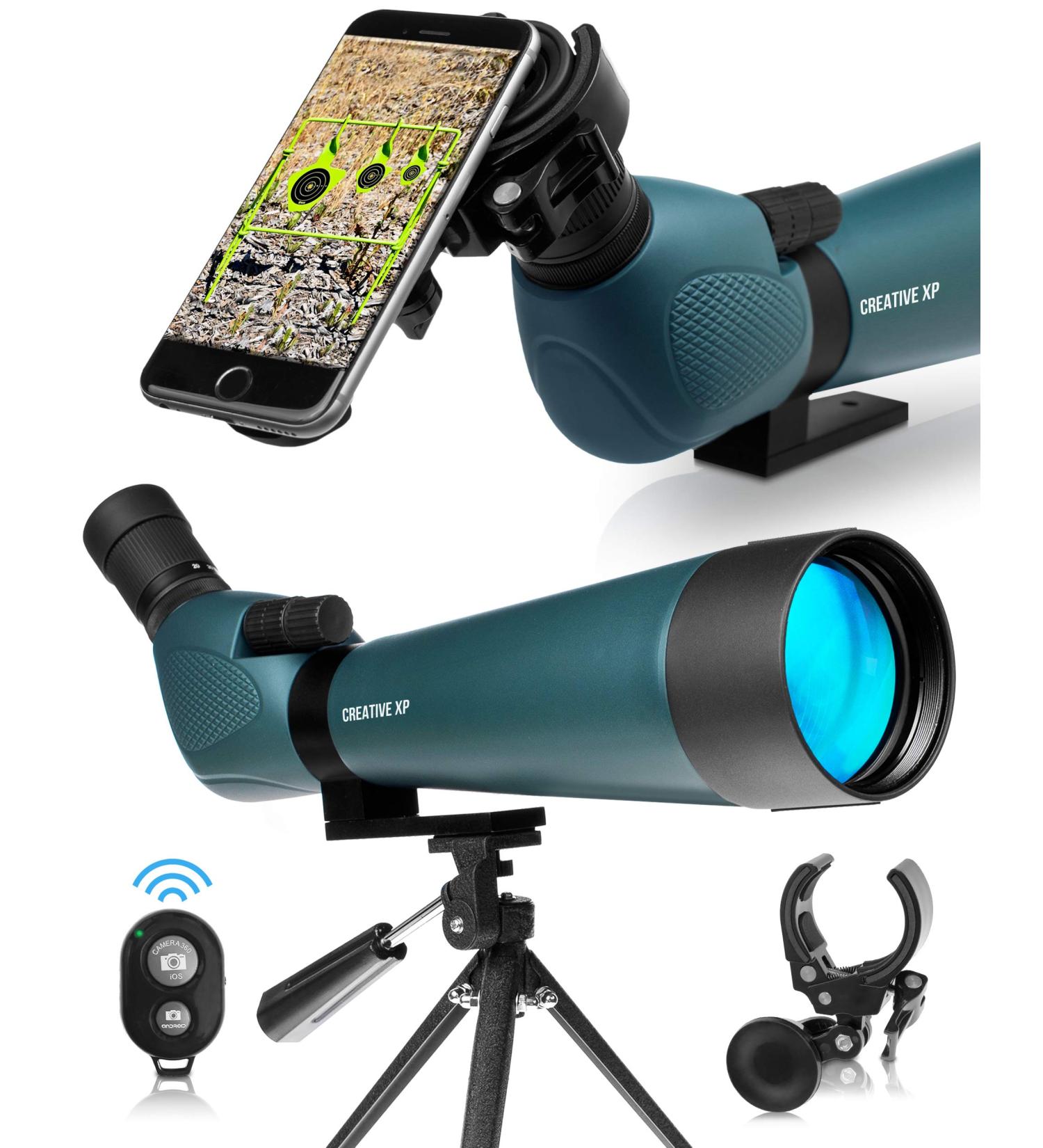 CREATIVE XP Waterproof Spotting Scope for Hunting - HD 20-60x60mm with Tripod & Phone Adapter - Buy Online on GoSupps.com