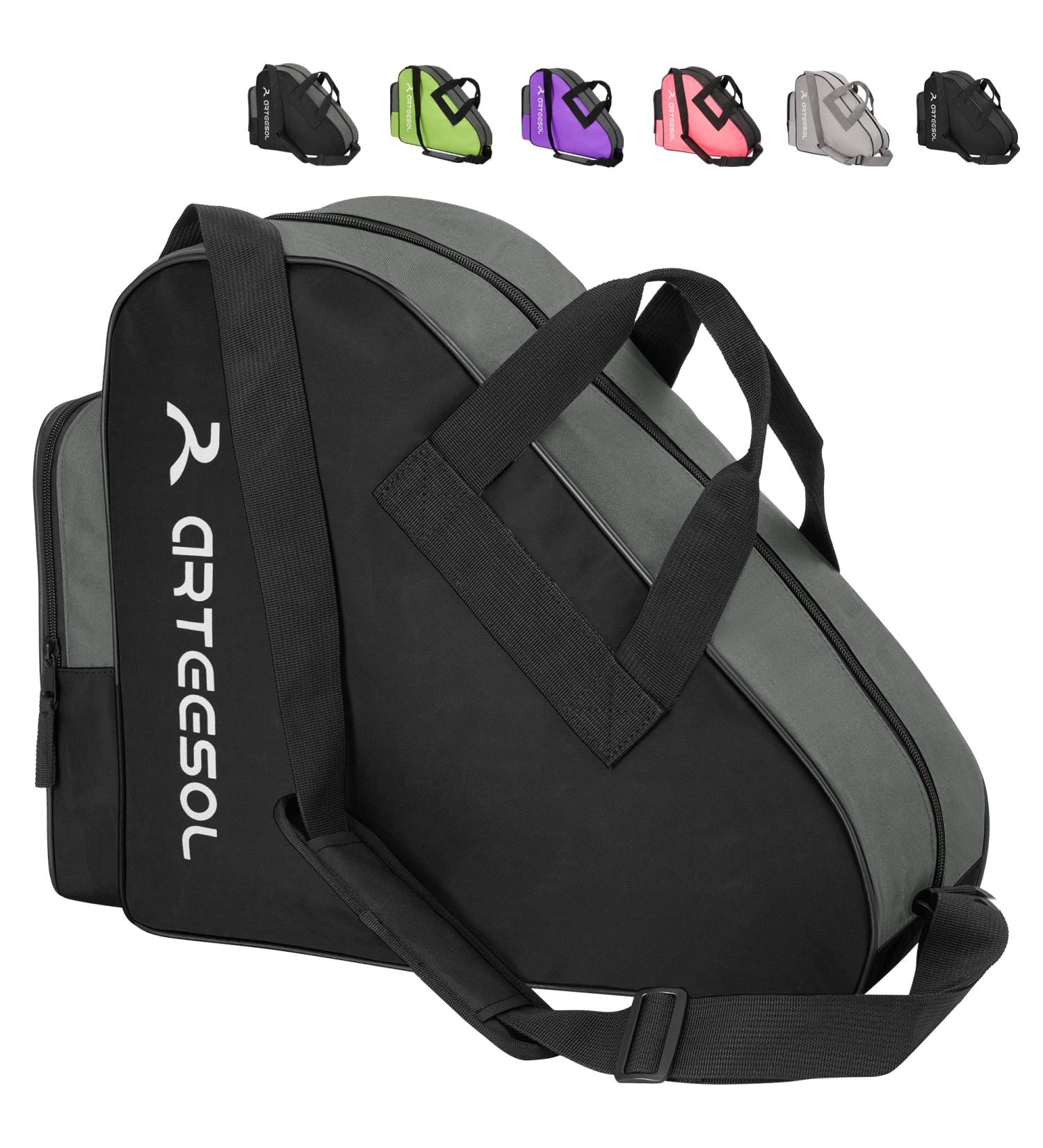 Blackace Arteesol Roller Skates Bag | Inline & Ice Skates Bag for Kids & Adults | Black-Grey International Shipping - Buy Online on GoSupps.com