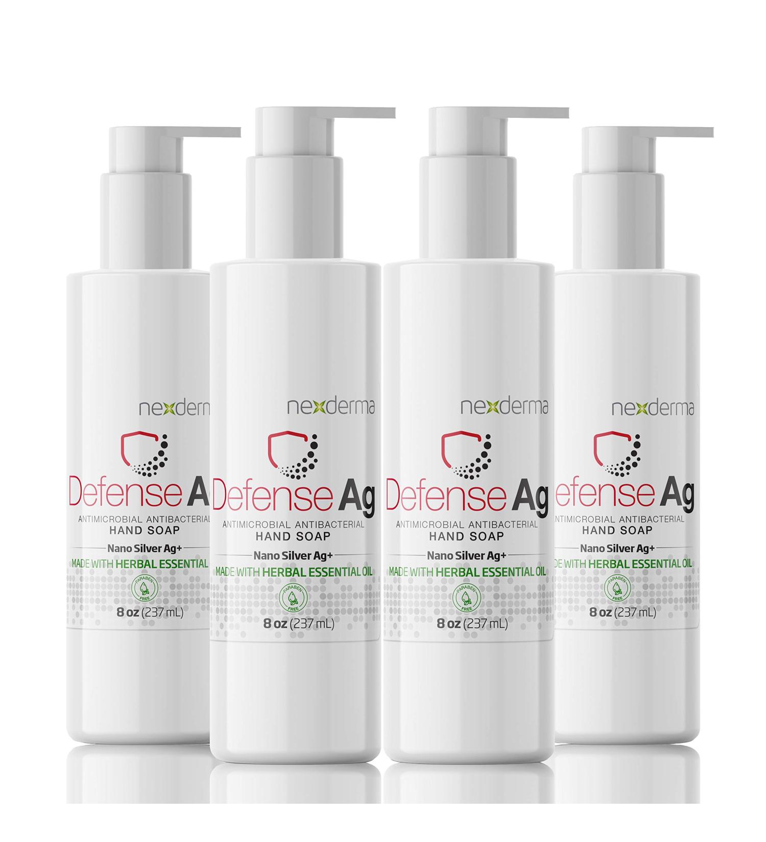 Defense Ag Hand Soap with Coconut Oil & Oat Extract | Paraben-Free Moisturizing Daily Cleanser | Herbal Essential Oil | Pack of 4 - 8oz Each - Buy Online on GoSupps.com