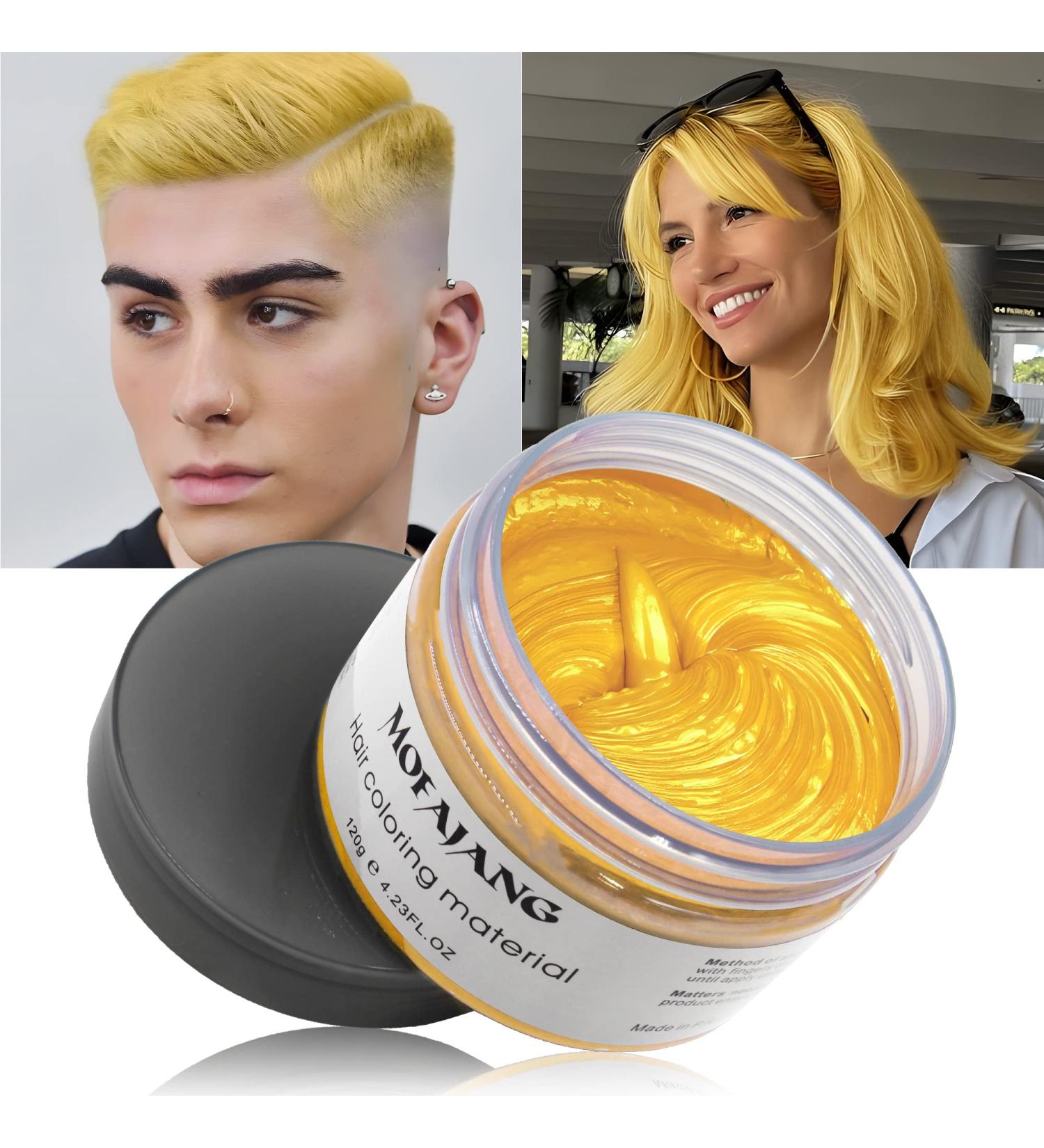 Temporary Gold Hair Color Wax for Men & Women - Easy Styling & Natural Look | Party Cosplay & Halloween - 4.23 oz - Buy Online on GoSupps.com
