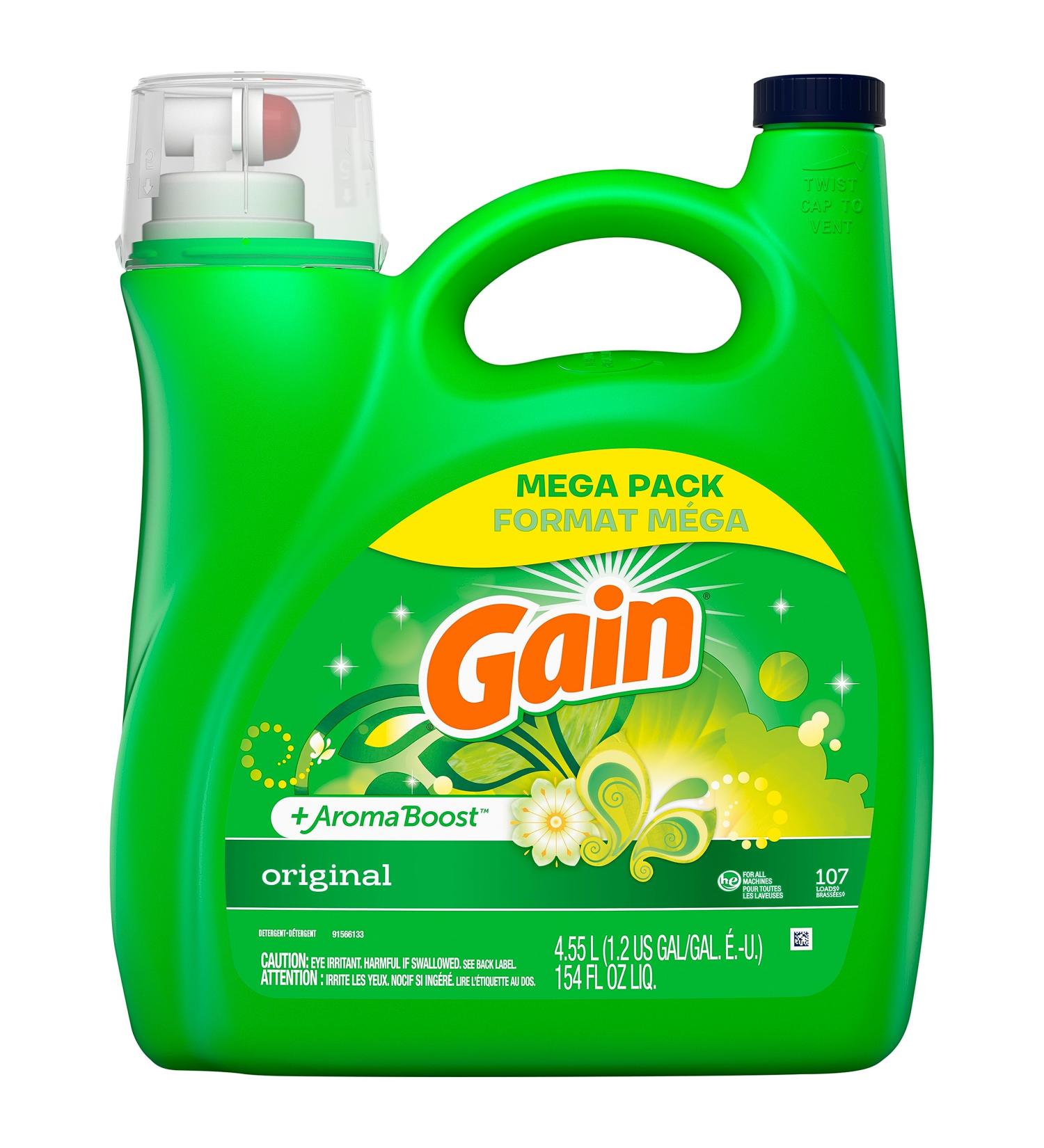 Gain Laundry Detergent Liquid Soap Plus Aroma Boost 77273 154 Fl Oz (Pack of 1)