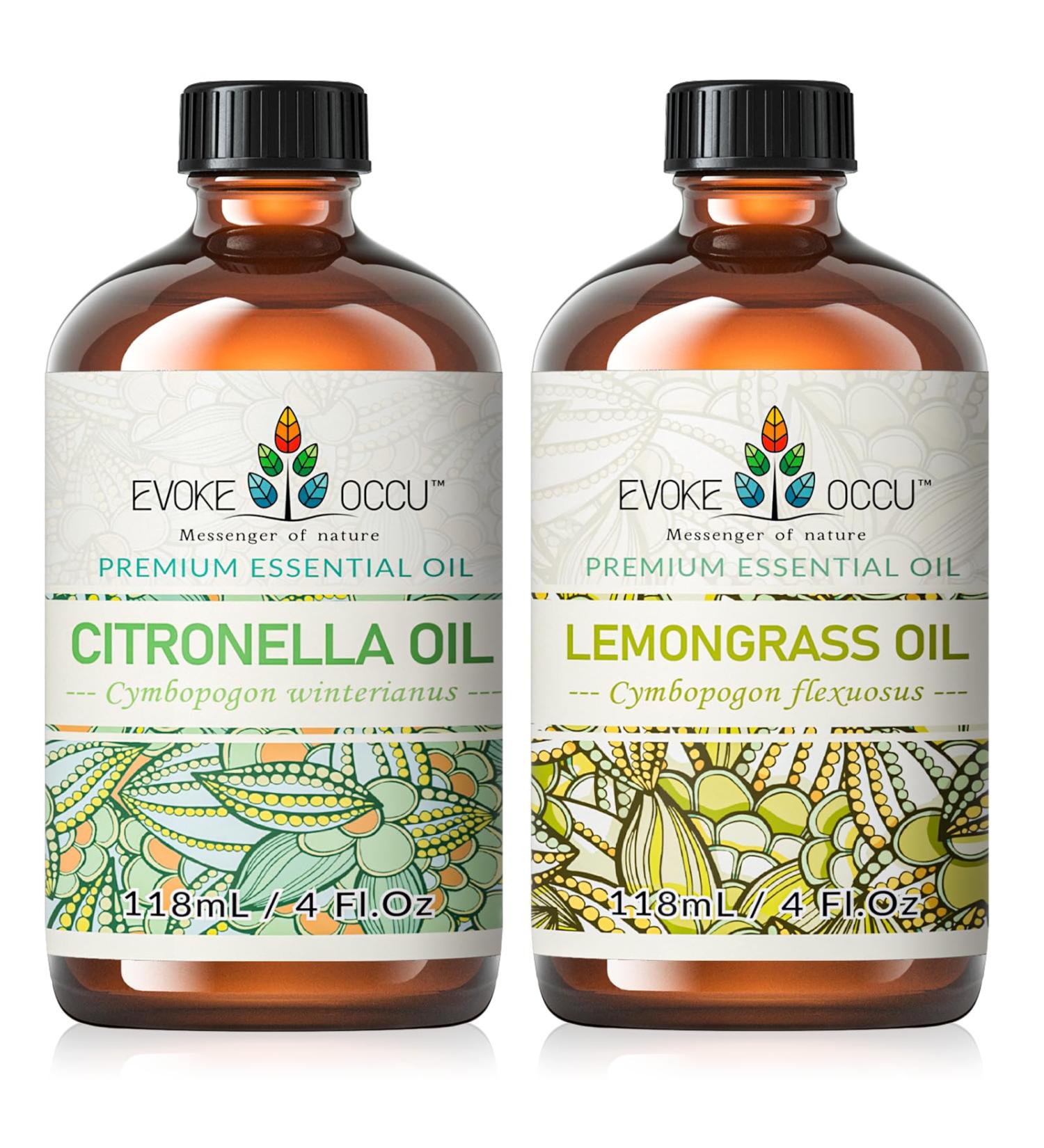 EVOKE OCCU Citronella Essential Oil and Lemongrass Essential Oil - 4 Fl Oz - Buy Online on GoSupps.com