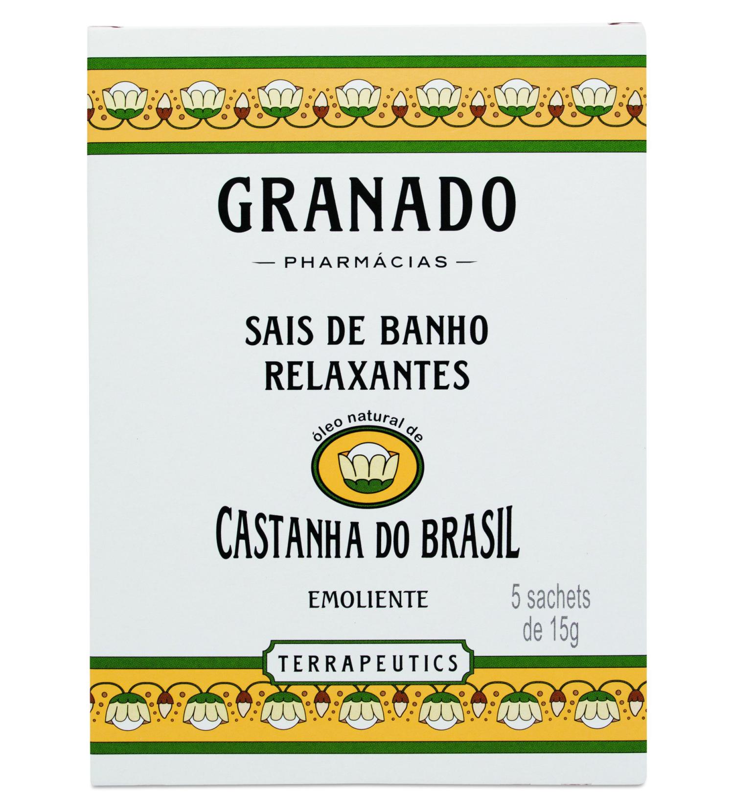 Linha Terrapeutics Granado - Sais de Banho Castanha do Brasil (5 x 15 Gr) - (Granado Terrapeutics Collection - Brazil Nut Bath Salts (5 x Net 0.53 Oz))