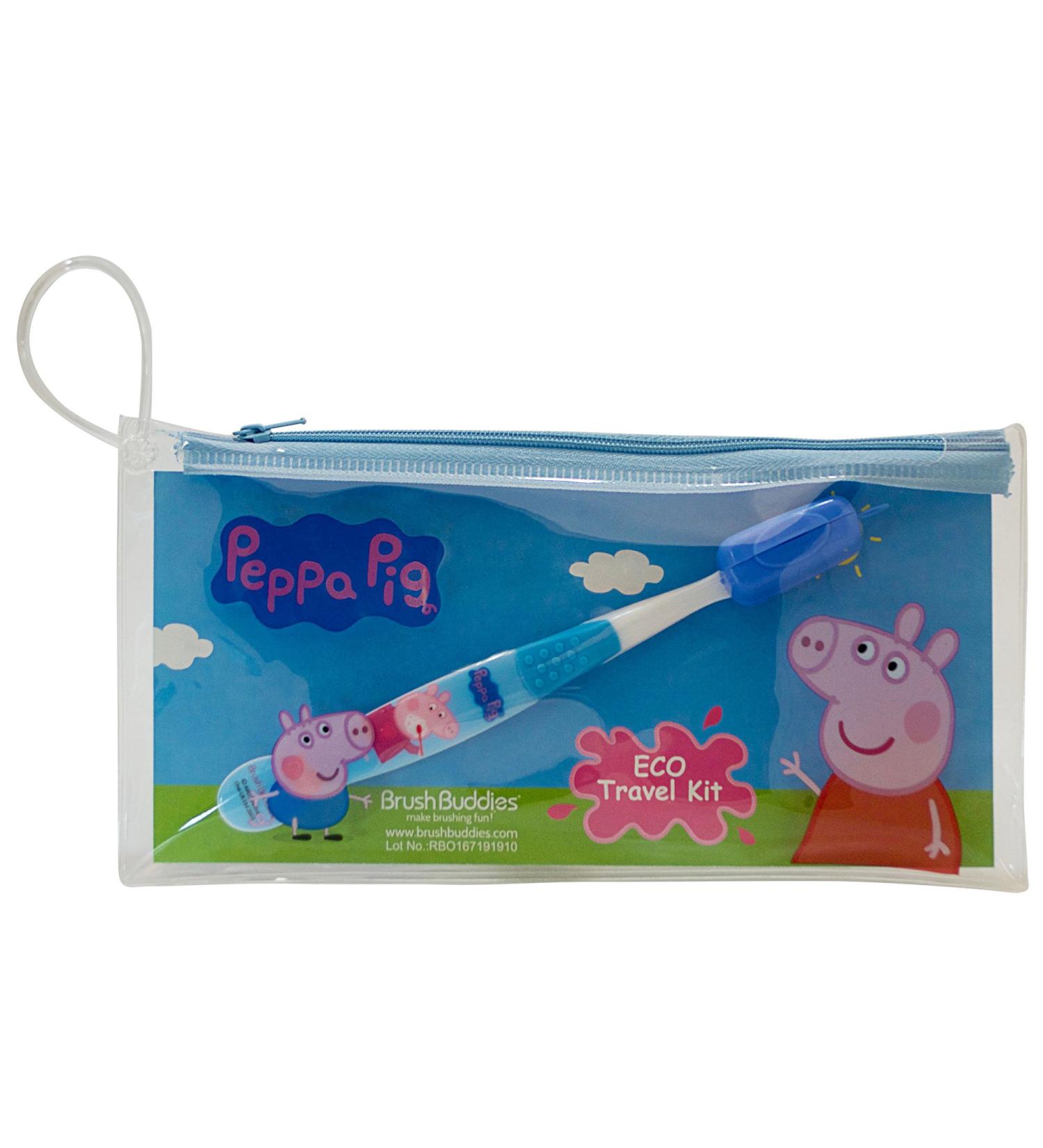 Brush Buddies Peppa Pig Eco Travel Kit - Convenient Travel Toothbrush Set - Buy Online on GoSupps.com