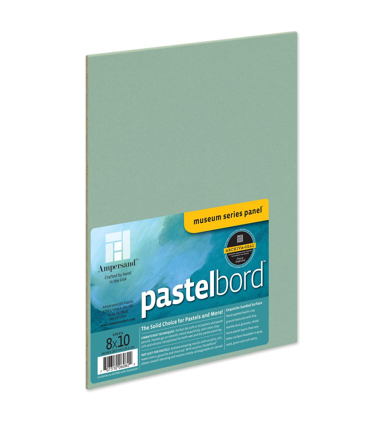 Ampersand Art Supply Pastelbord 8x10 Green | Museum Series, 1/8 Inch Depth - Buy Online on GoSupps.com