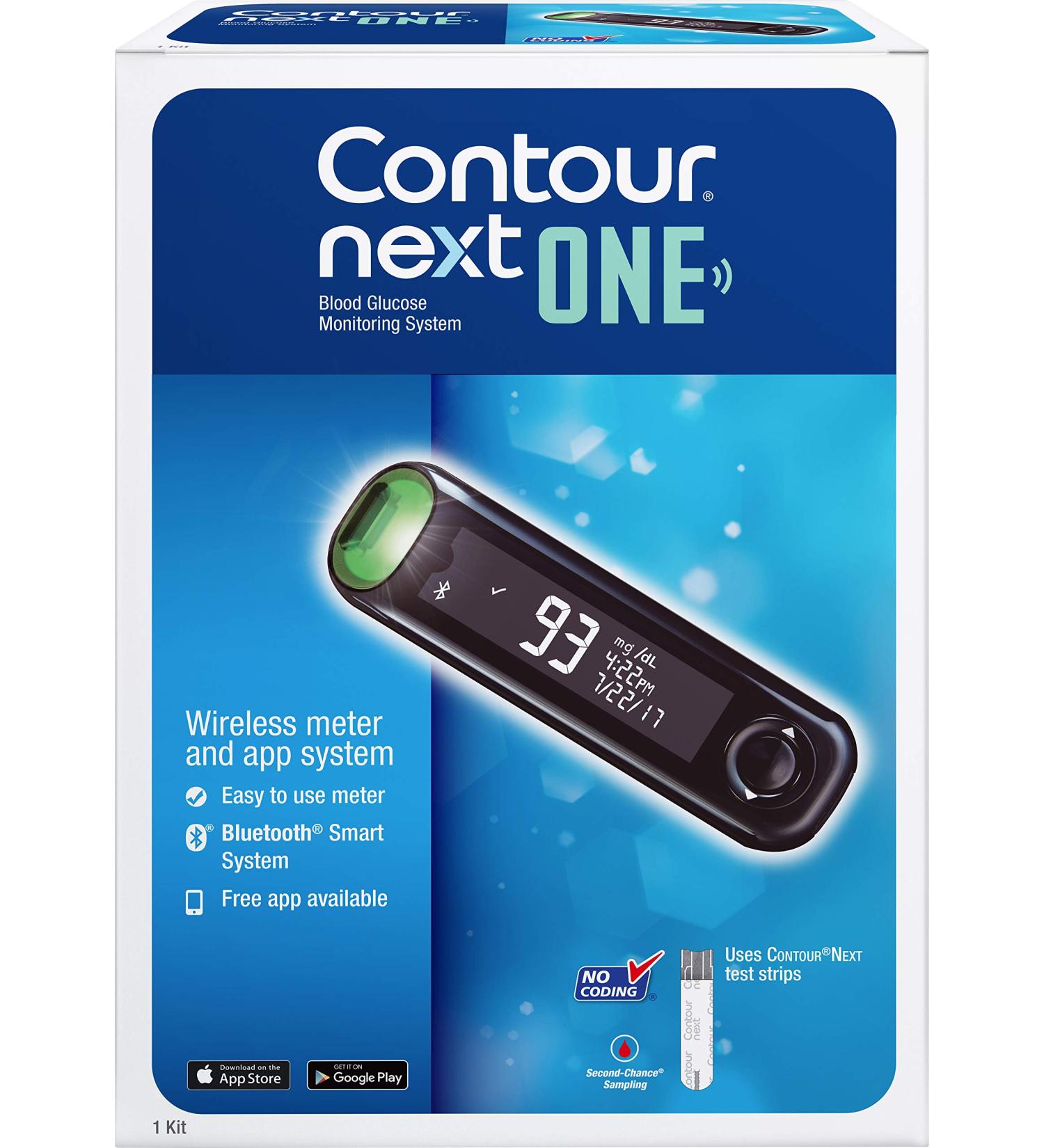 Contour NEXT ONE Blood Glucose Monitoring System - Accurate Blood Sugar Testing - Buy Online on GoSupps.com