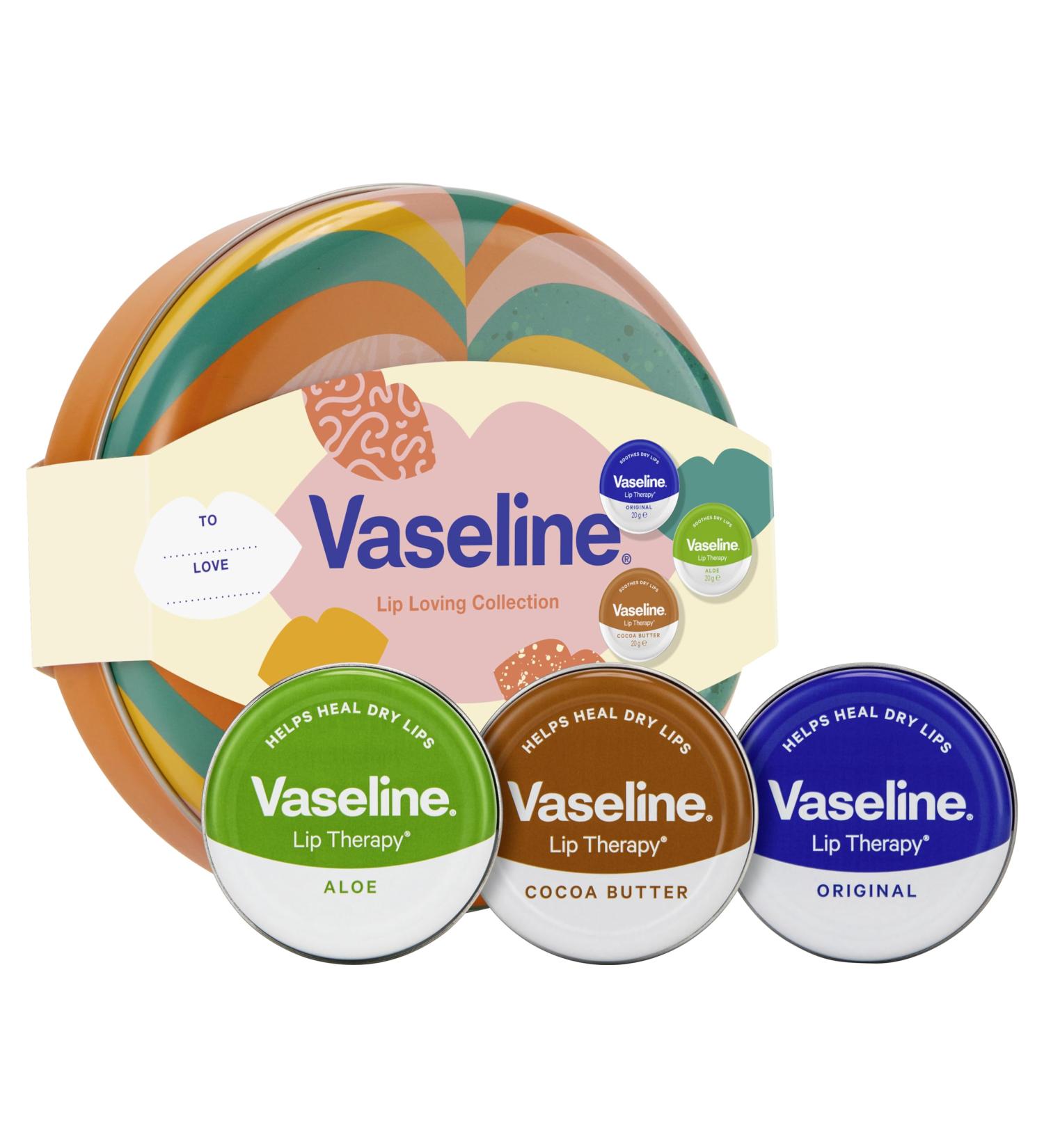 Vaseline Lip Loving Collection Gift Set with three lip balm tins perfect gifts for her 3x 20 g - Buy Online on GoSupps.com