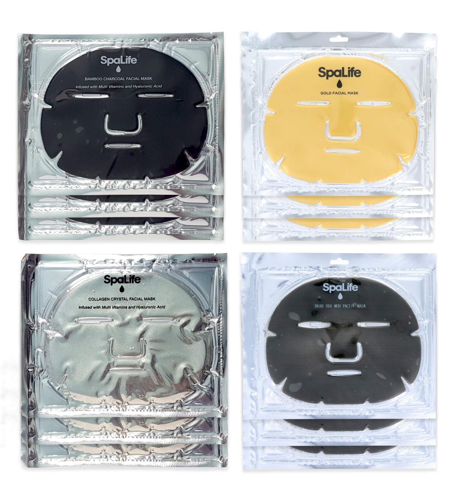 SpaLife Ultimate Facial Anti-Aging Face Mask - 12 Treatments | Rejuvenate and Hydrate Your Skin - Buy Online on GoSupps.com