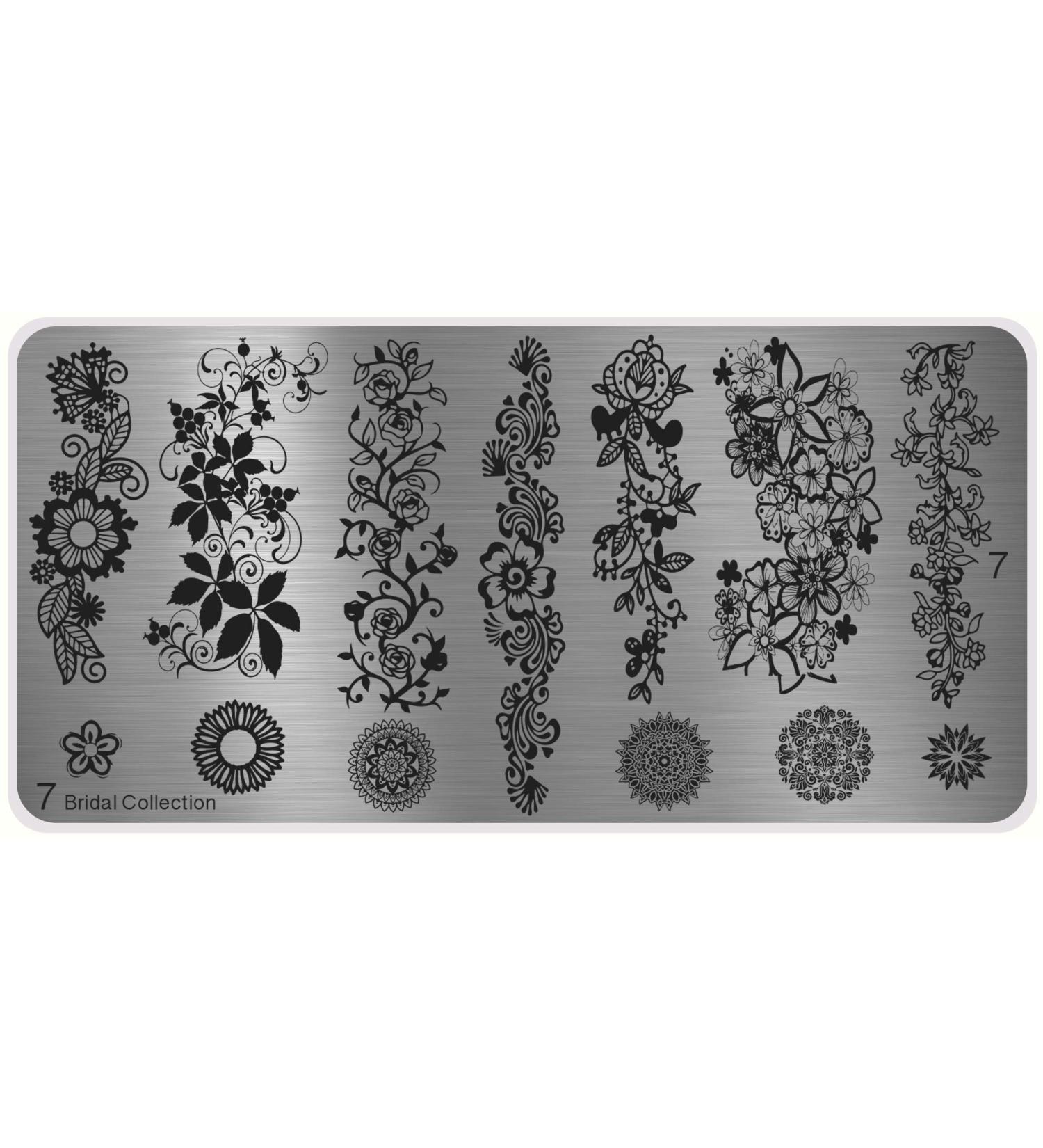 MoYou XL Bridal Nail Art Stamping Stencil - Elegant Flower Designs for Long Nails - Complete Manicure Kit - Buy Online on GoSupps.com