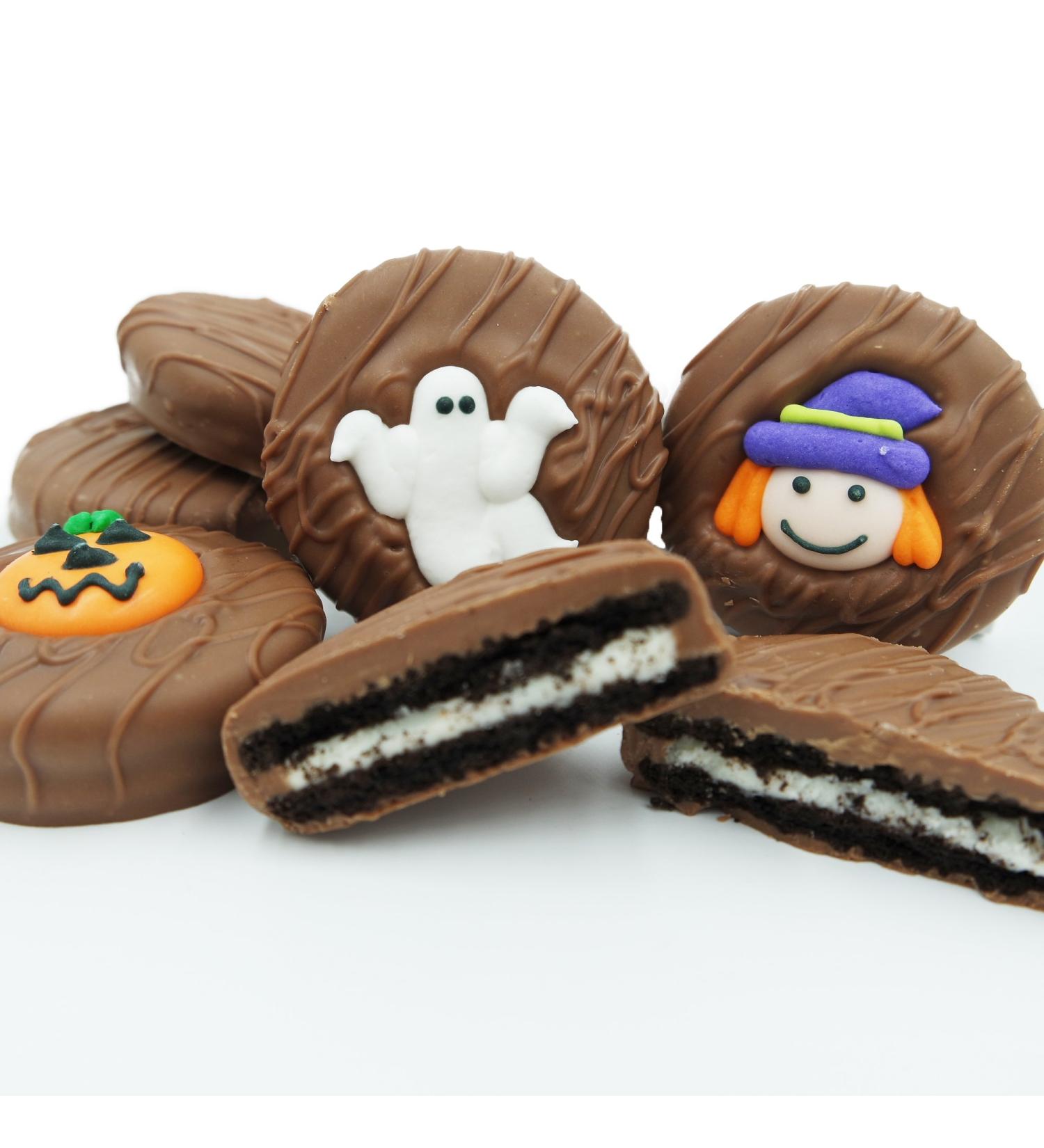 Philadelphia Candies Milk Chocolate Covered OREO Cookies Halloween Assortment - Cute Witch, Ghost, Pumpkin - 8 Ounce Pack - Buy Online on GoSupps.com