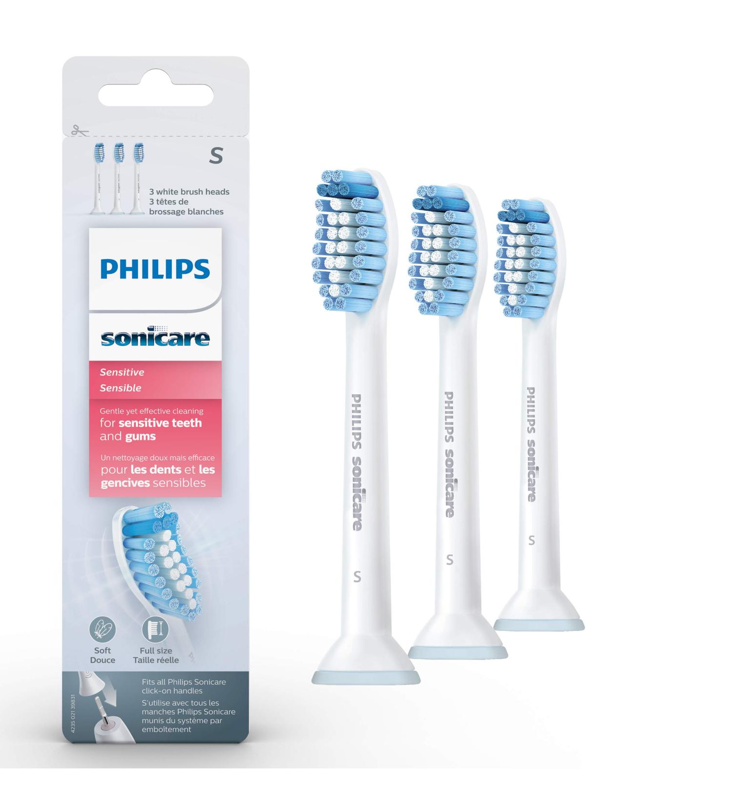 Philips Sonicare ProResults Sensitive Replacement Brush Heads 3 Pack HX6053/64 - Buy Online on GoSupps.com
