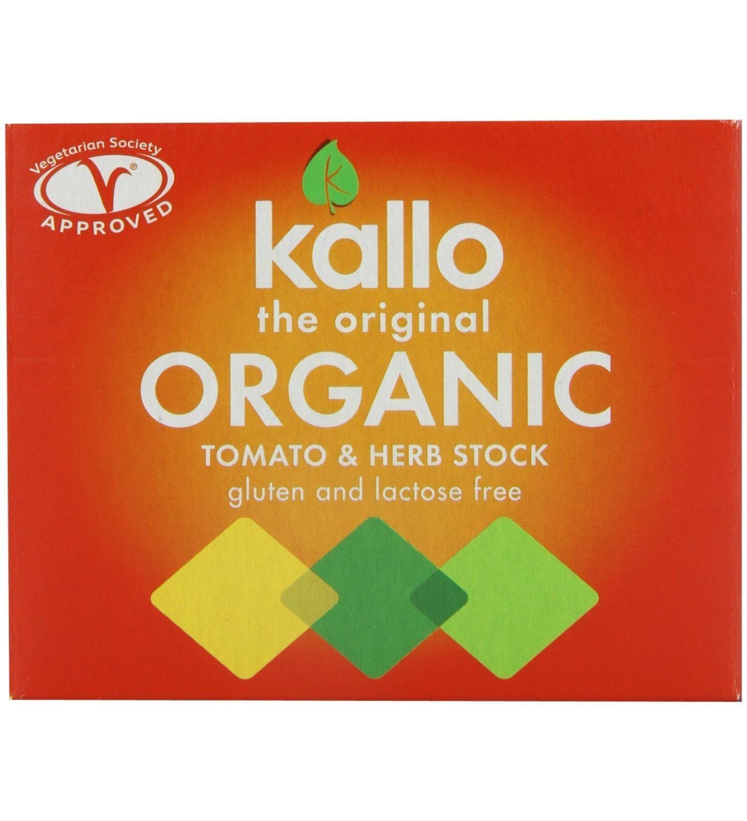 Kallo Organic Tomato & Herb Stock Cubes 66g - Pack of 6 | Natural Flavor Enhancer - Buy Online on GoSupps.com
