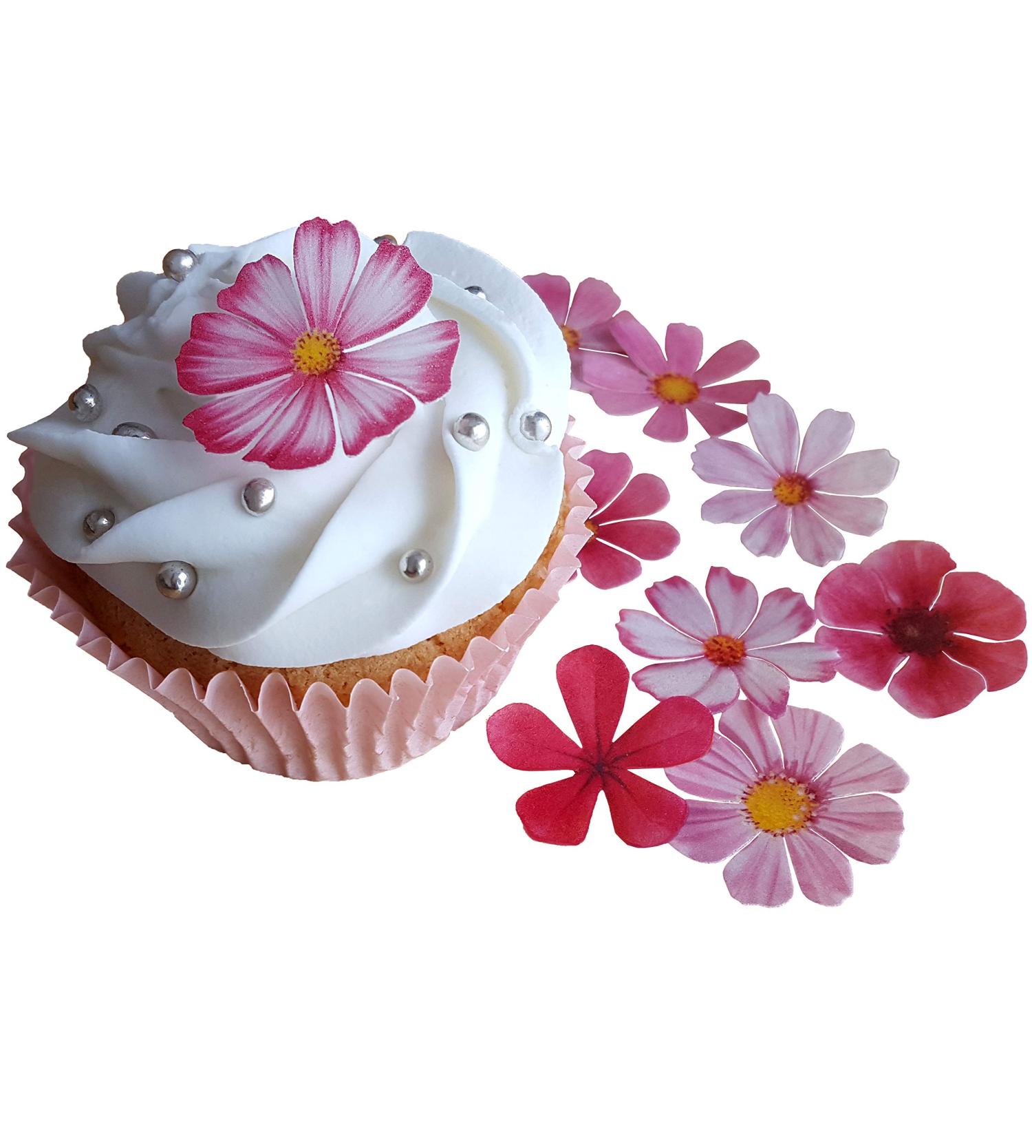 Beautiful Pink Butterfly Cake Decorations - Edible Rice Wafer Paper for Cupcakes & Desserts | 12-Piece Set for Birthdays Weddings & Baby Parties - Buy Online on GoSupps.com