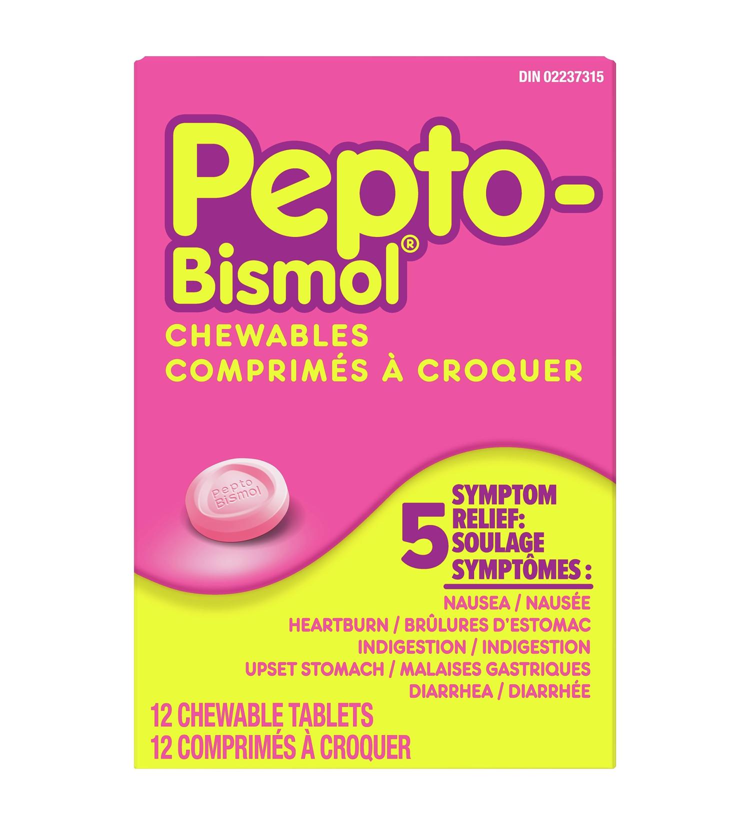 Pepto-BismolTabs 12: Fast Relief for Upset Stomach and Nausea - Buy Online on GoSupps.com
