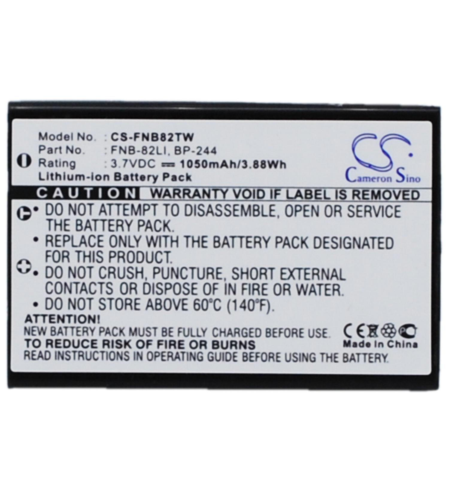 Buy 3.7V 1050mAh FNB-82LI Battery Replacement for VR-160 VX-2 VX-3 | International Shipping Available - Buy Online on GoSupps.com