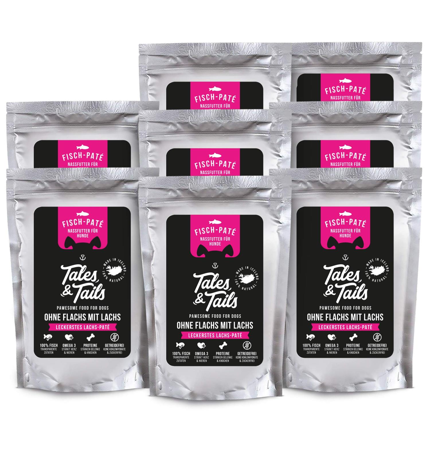 Tales & Tails - Wet Dog Food - 100% Icelandic Salmon - Grain-Free Natural Nutrient-Rich Sugar-Free Dog Food - "Flax-Free" Wet Dog Food with - Buy Online on GoSupps.com