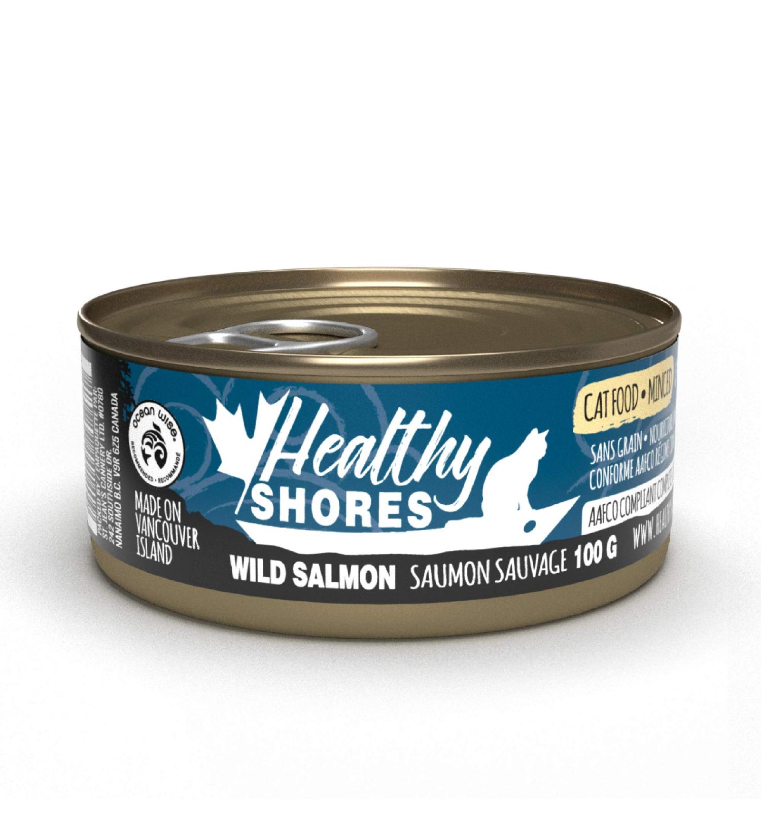 Healthy Shores Minced Salmon Cat Food 24/100g - Buy Online on GoSupps.com