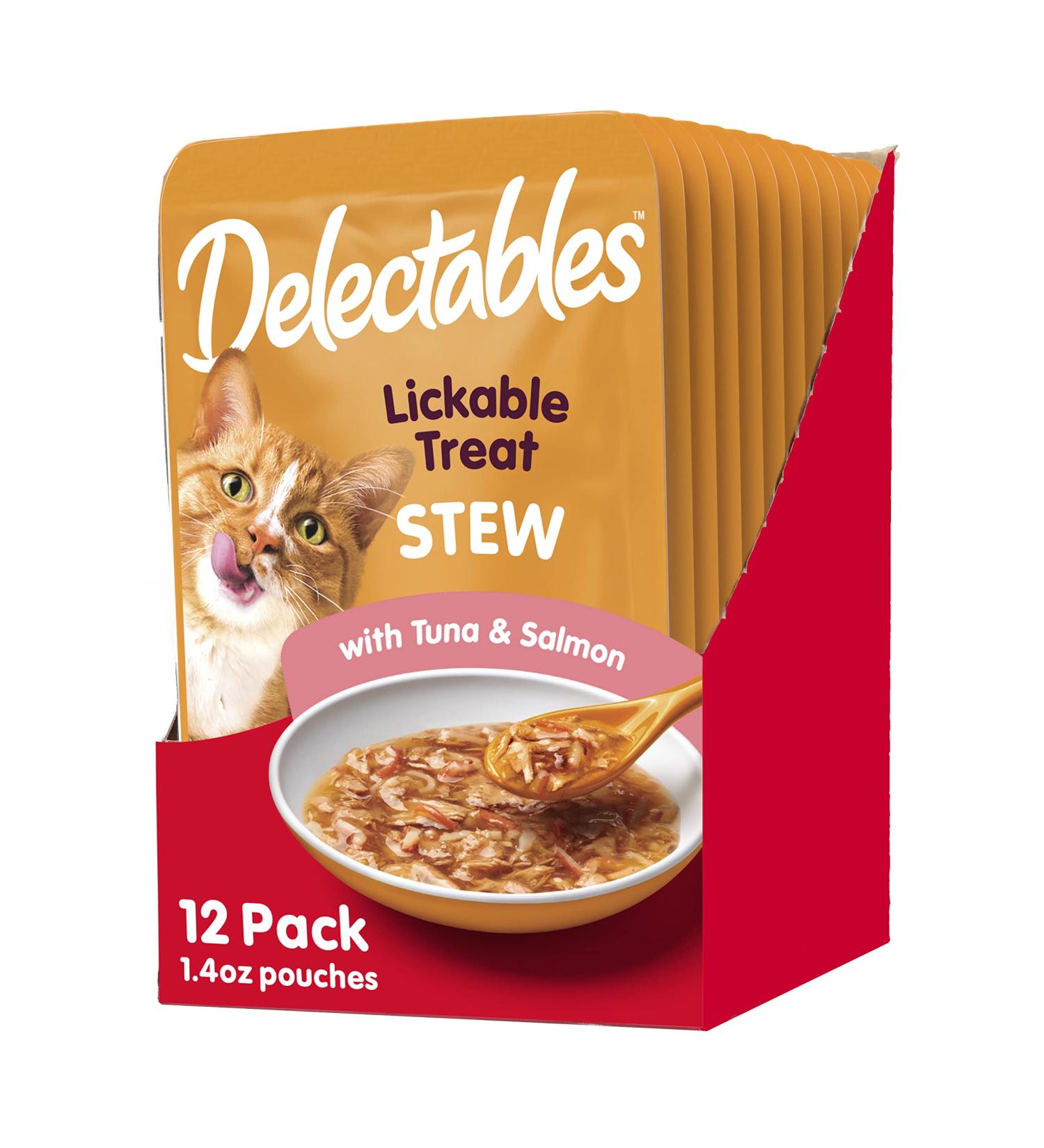 Delectables Lickable Wet Cat Treats 1.4-oz Case of 12 - Tuna & Salmon 12 Pack - Buy Online on GoSupps.com