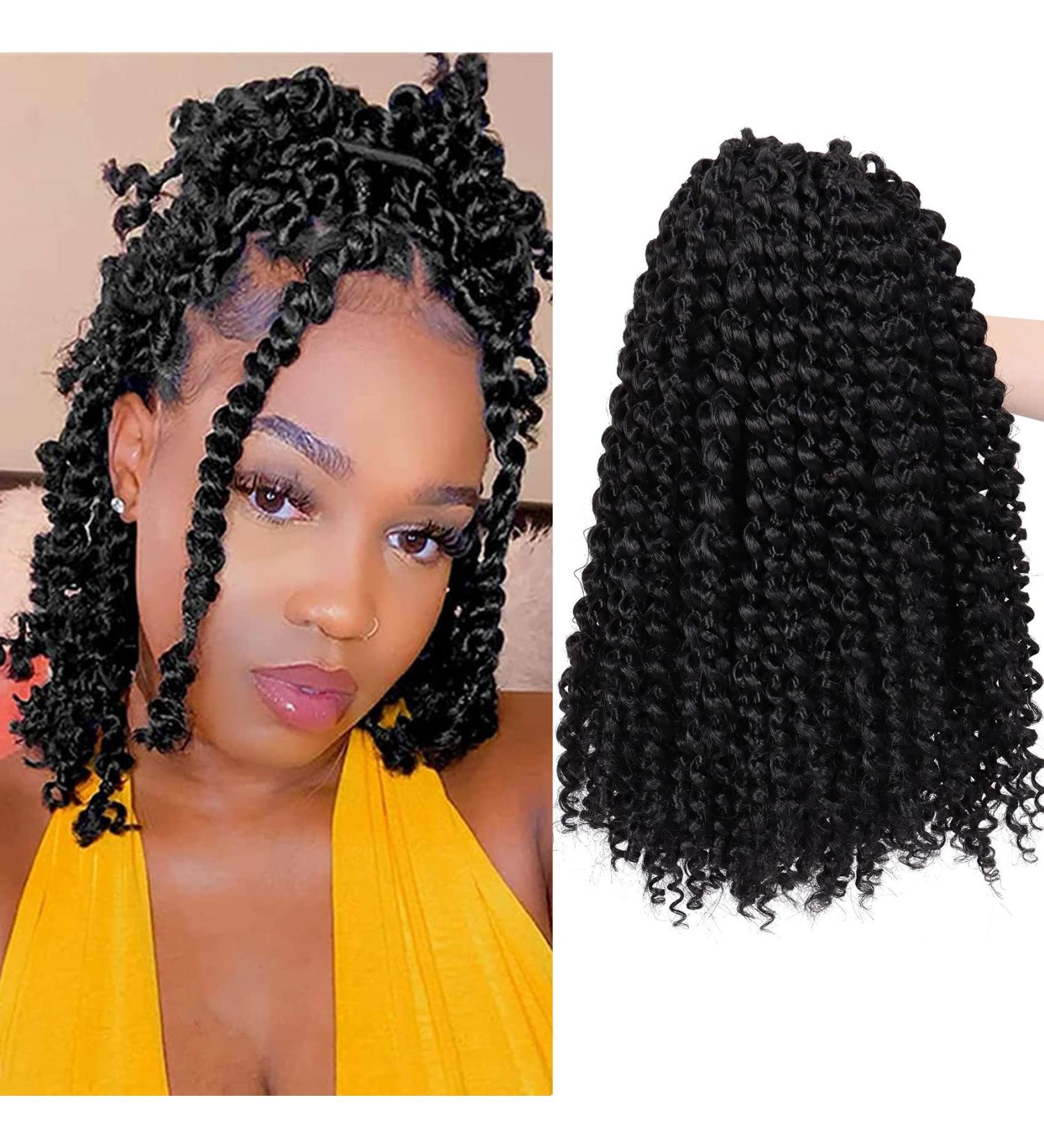 7 Pack 12 Inch Water Wave Passion Twist Crochet Braiding Hair - Bohemian Curl Synthetic Braids in 1B- 22 Strands per Pack - Buy Online on GoSupps.com