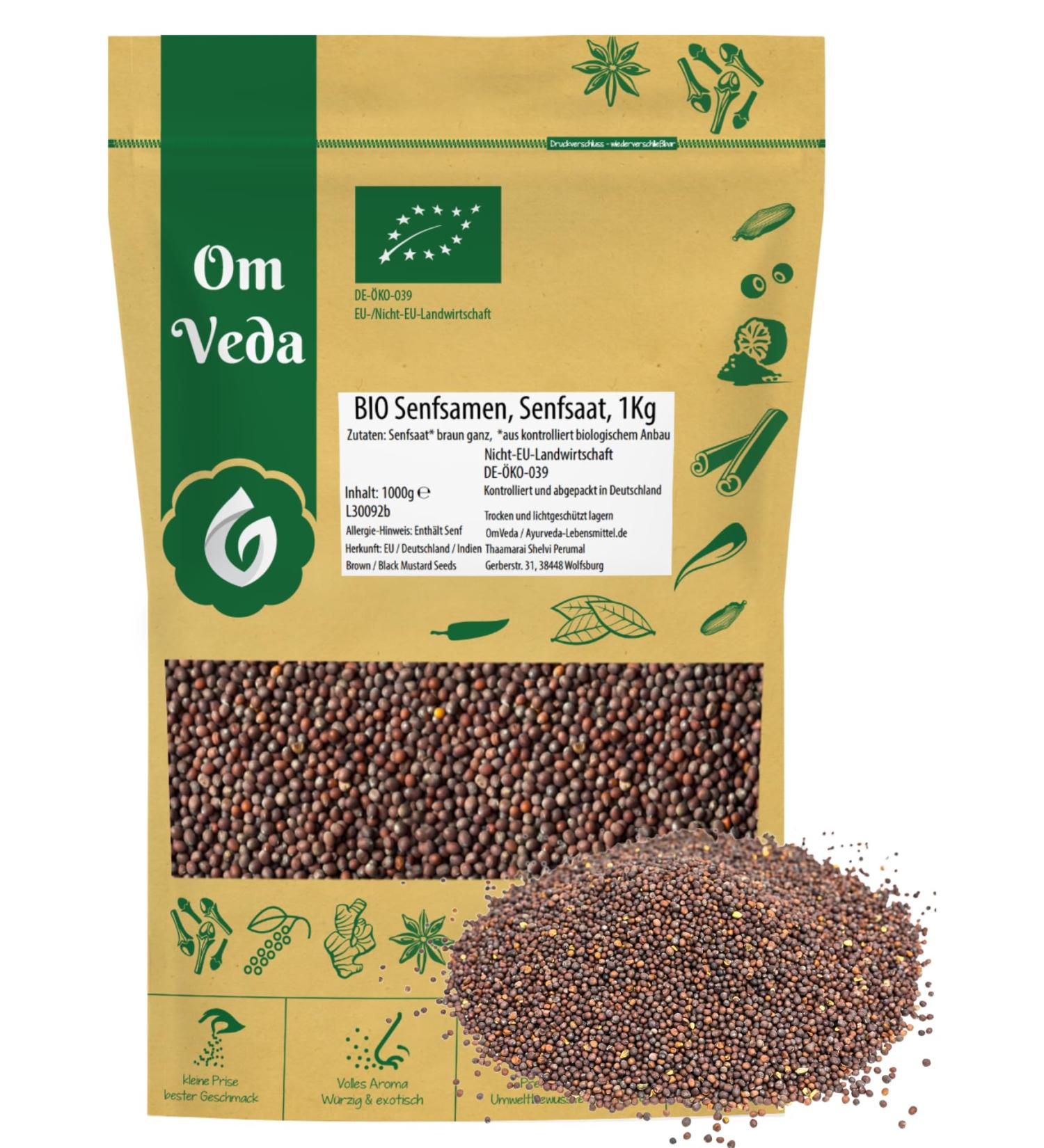 Buy Organic Mustard Seeds 1kg | Premium Quality Mustard Grains for Indian & Asian Cuisine | Brown & Black Mustard Spice - Buy Online on GoSupps.com