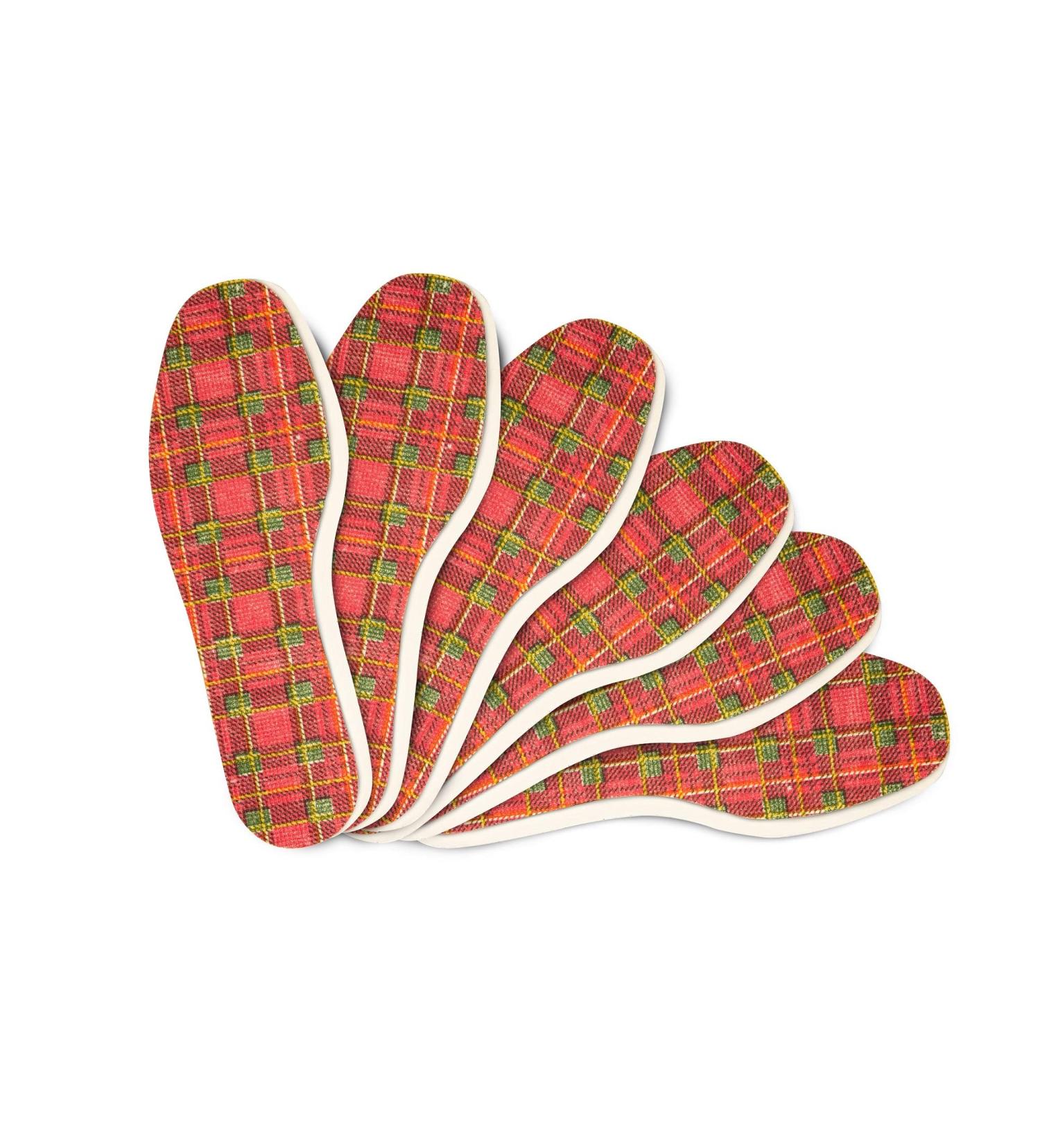 Shop 6 Pair Tartan Shoe Insoles for Men & Women - Comfortable Unisex Inserts | Stylish Design by Kaps - Buy Online on GoSupps.com
