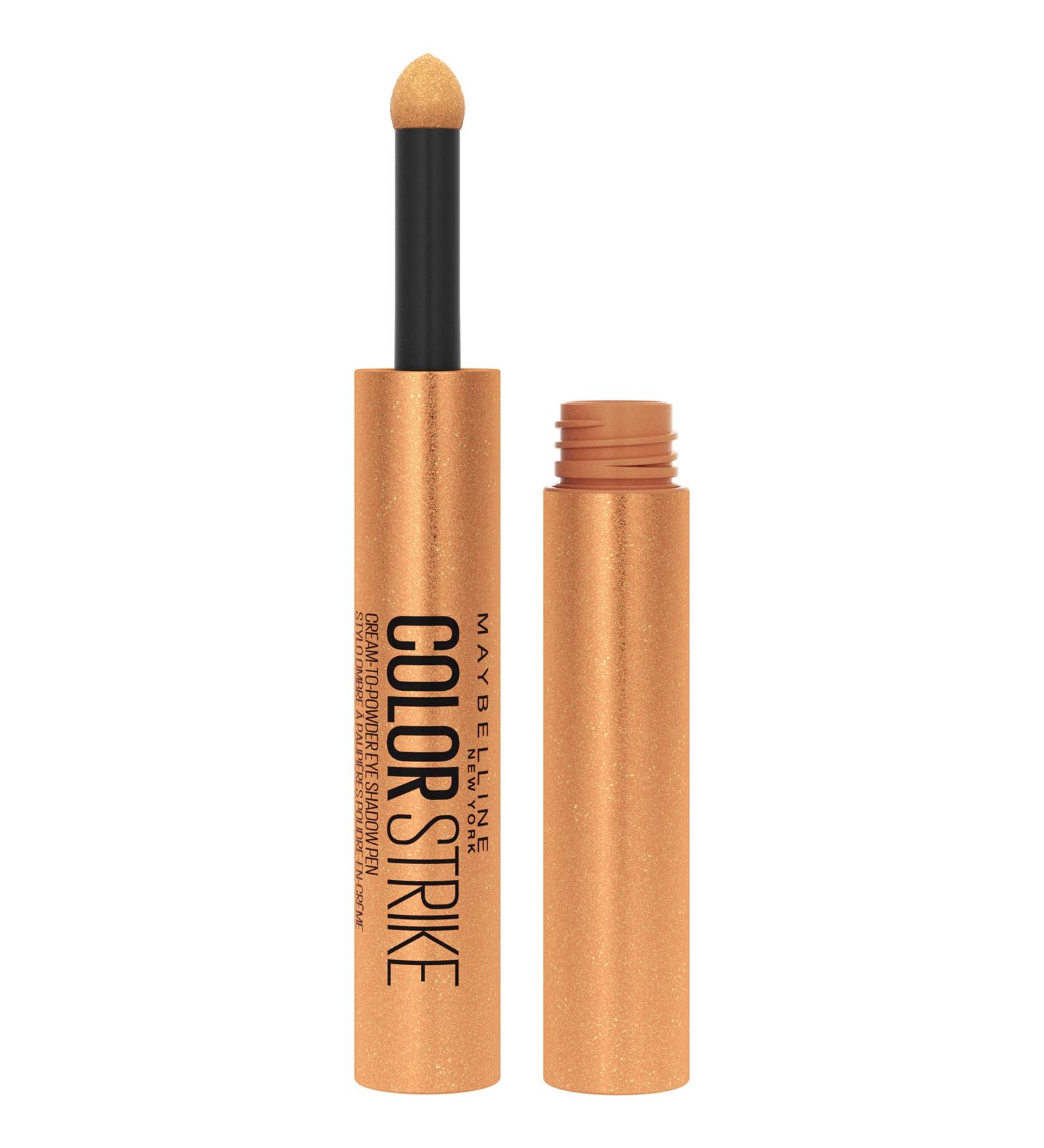 Maybelline New York Color Strike Eye Shadow Pen - 45 Flash, Cream To Powder Finish - 0.012 Fl Oz - Buy Online on GoSupps.com