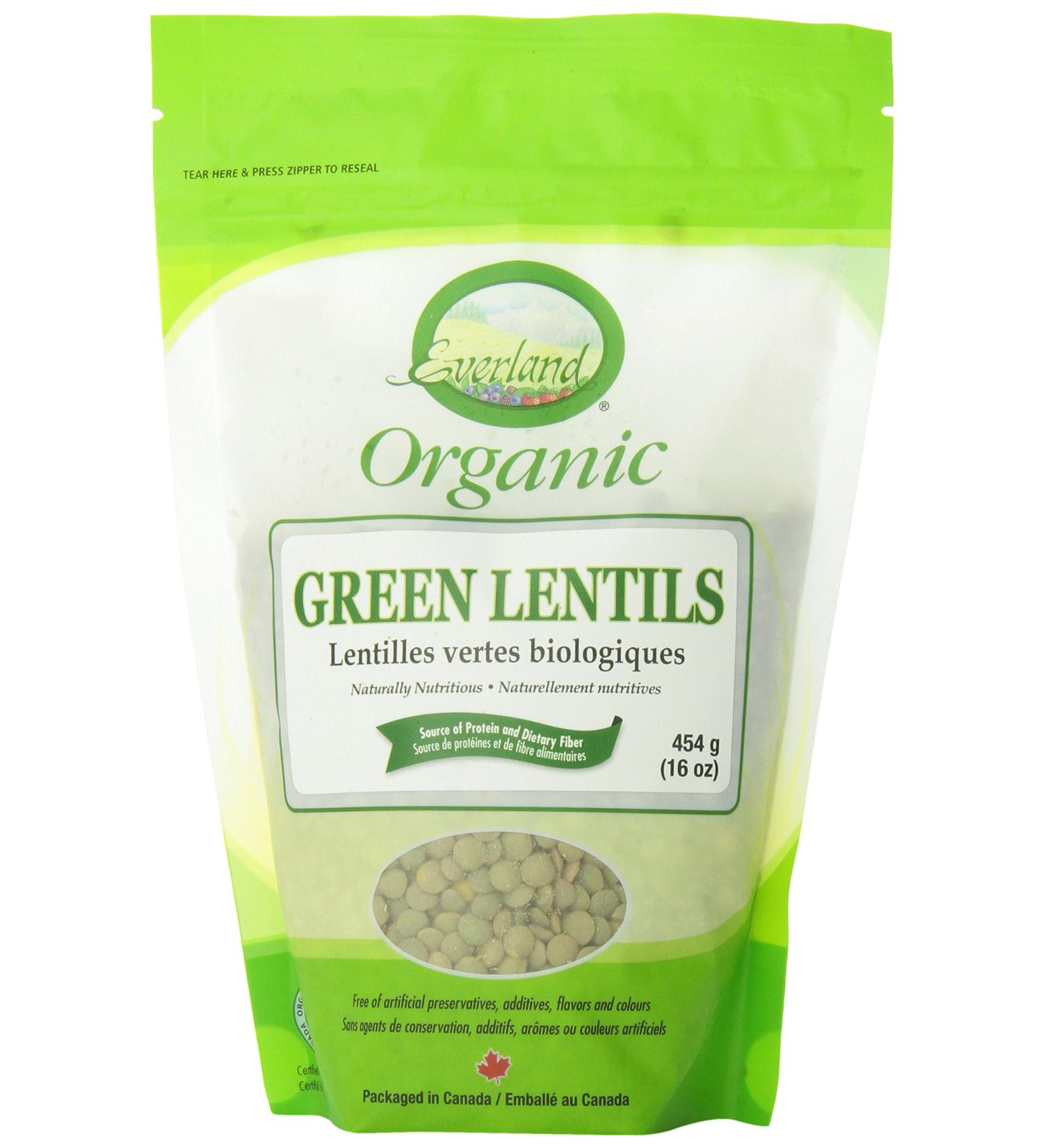 Everland Organic Green Lentils 454 g (Pack of 1) - Buy Online on GoSupps.com
