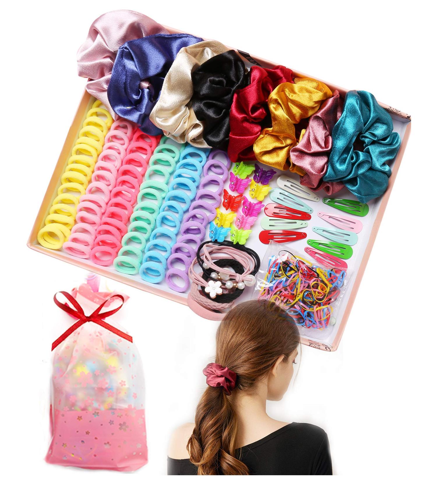 Variety Pack Hair Scrunchies for Girls & Women - Assorted Colors, Hair Bands & Scrunchy Hair Ties - Perfect Christmas Gifts for Women & Teenage Girls - Buy Online on GoSupps.com