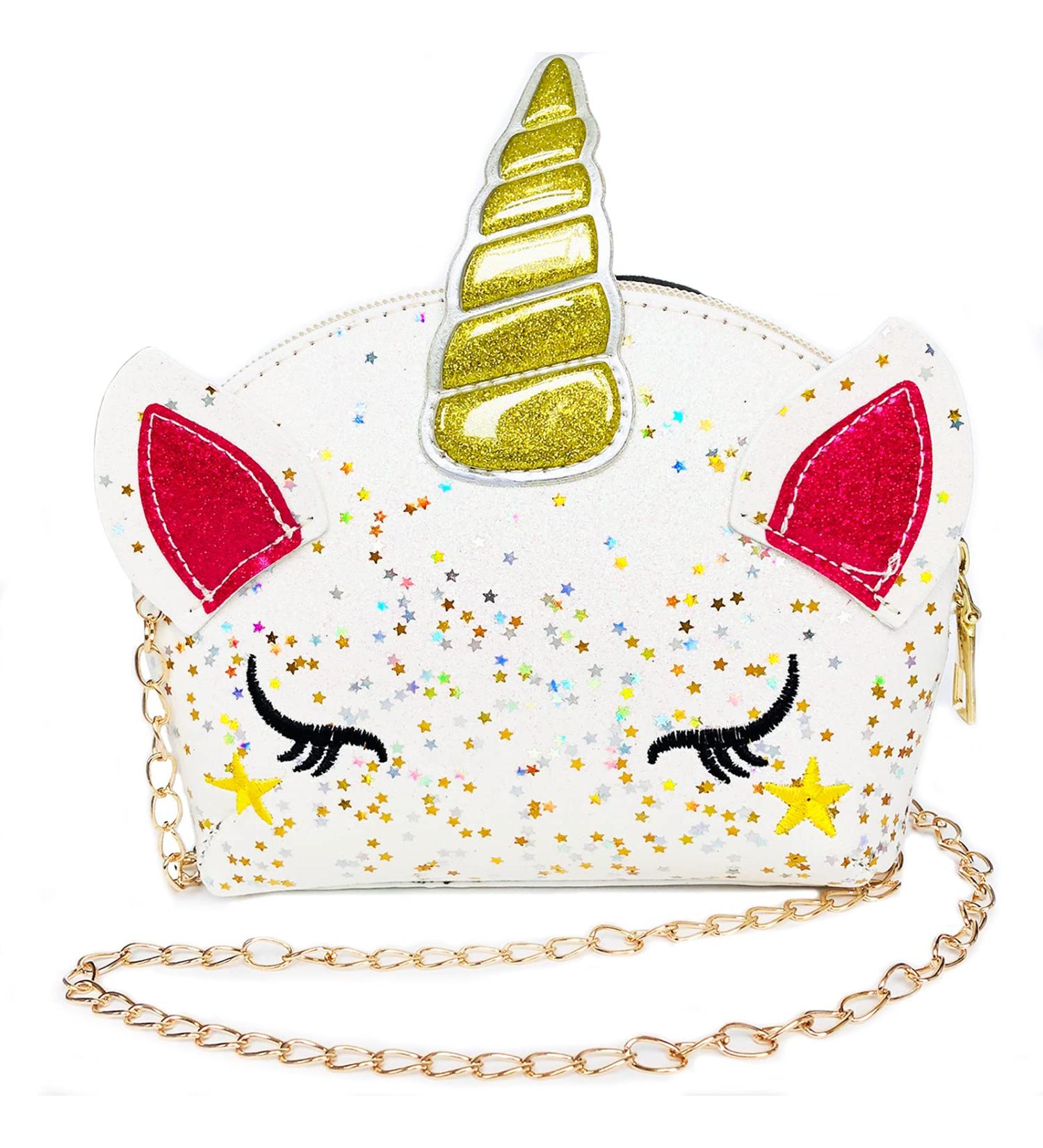 Shop Unique White Unicorn Shoulder Bag for Girls - Perfect for Cosmetics & Mini Essentials - Buy Online on GoSupps.com