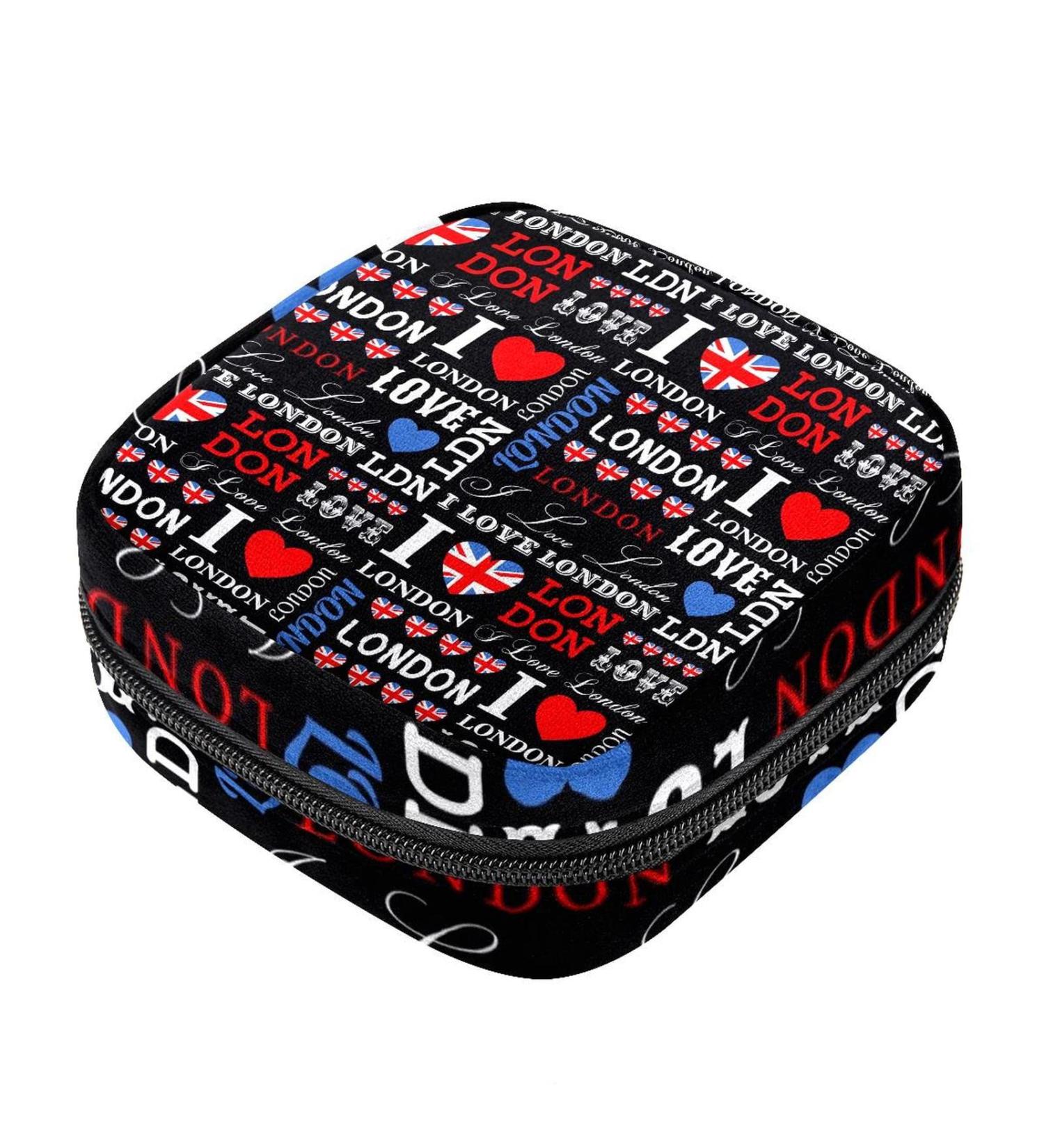 Womens Napkin Storage Bag - 'I Love London' | Portable Menstrual Cup & Breastfeeding Pillow Bags for Girls & Teens - Buy Online on GoSupps.com